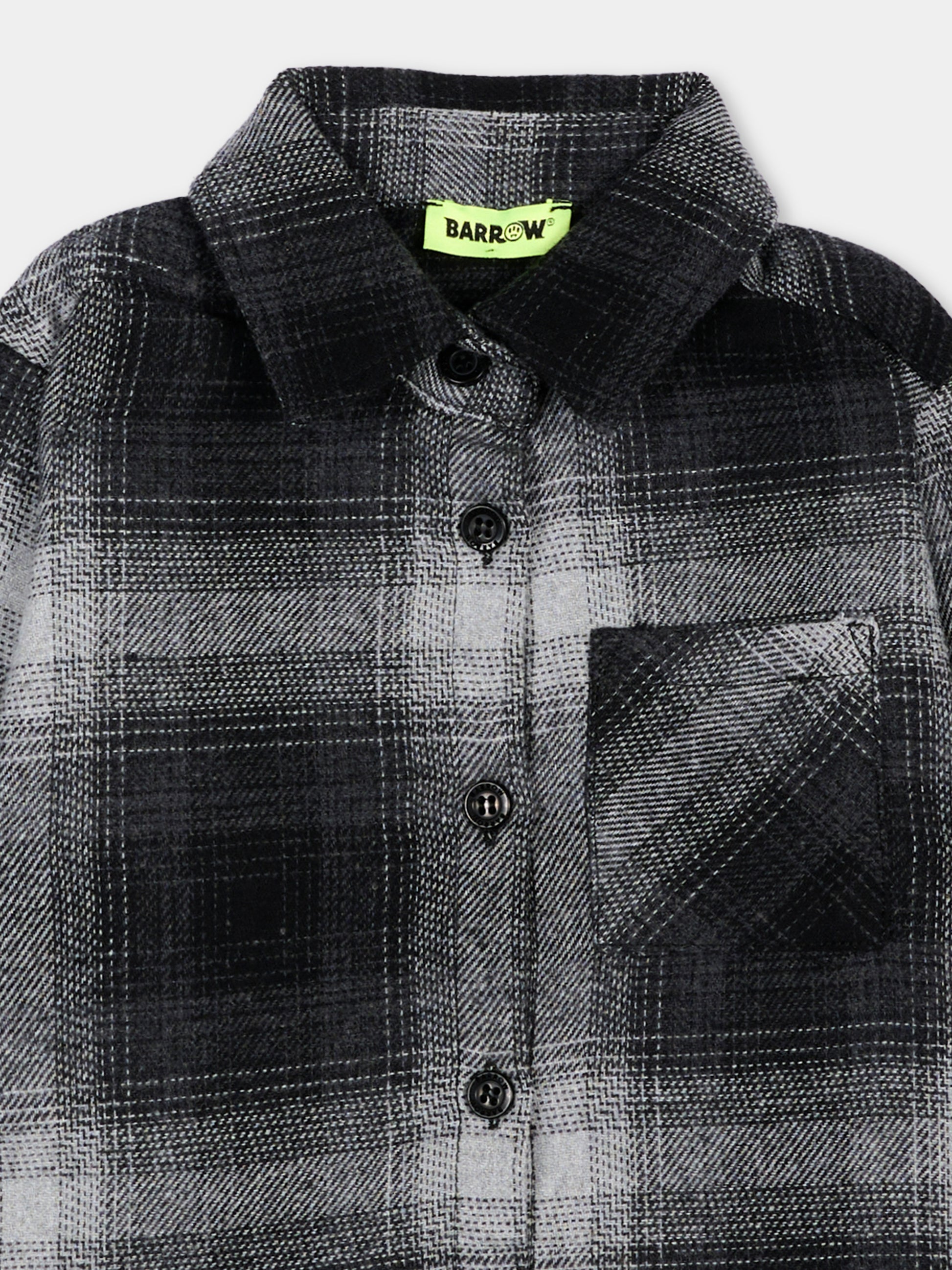 Camicia nera per neonato con logo,Barrow,F6BKNBSI181 110