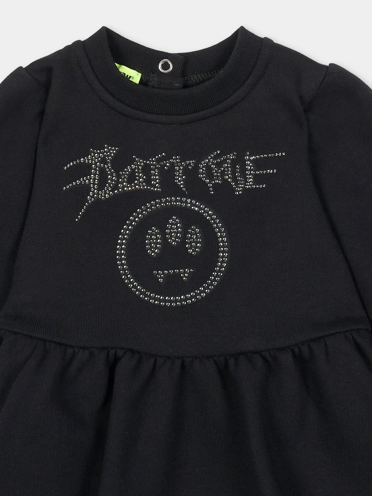 Vestito nero per neonata con strass,Barrow,F6BKNGDR201 110