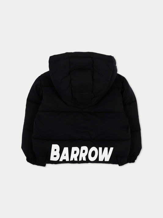 Piumino nero per neonati con logo,Barrow,F6BKUNPF192 110