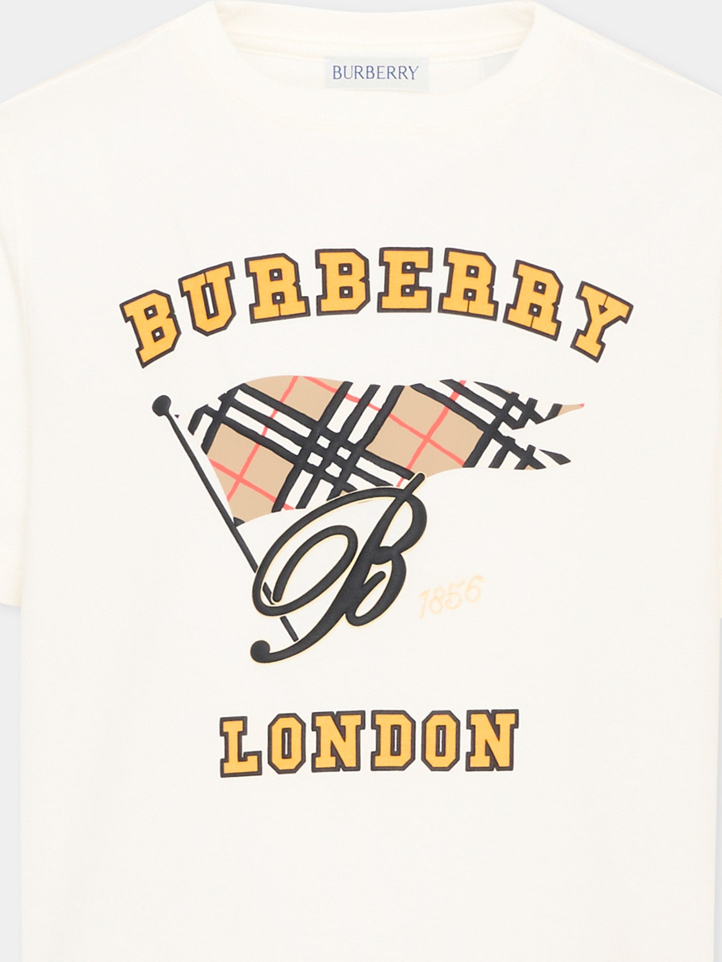 T-Shirt avorio per bambino con logo