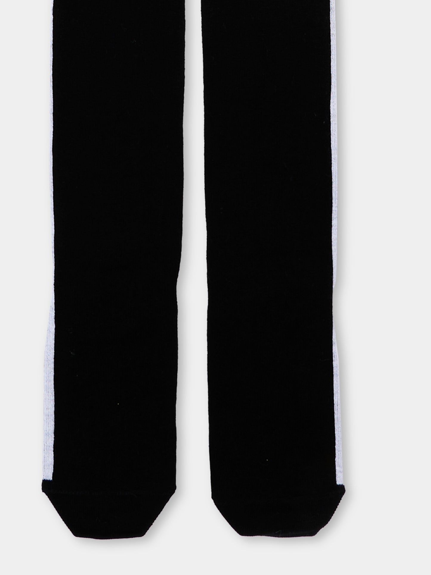 Collant nero per bambina con logo,Mm6 Maison Margiela,M61046 MM045 M6900