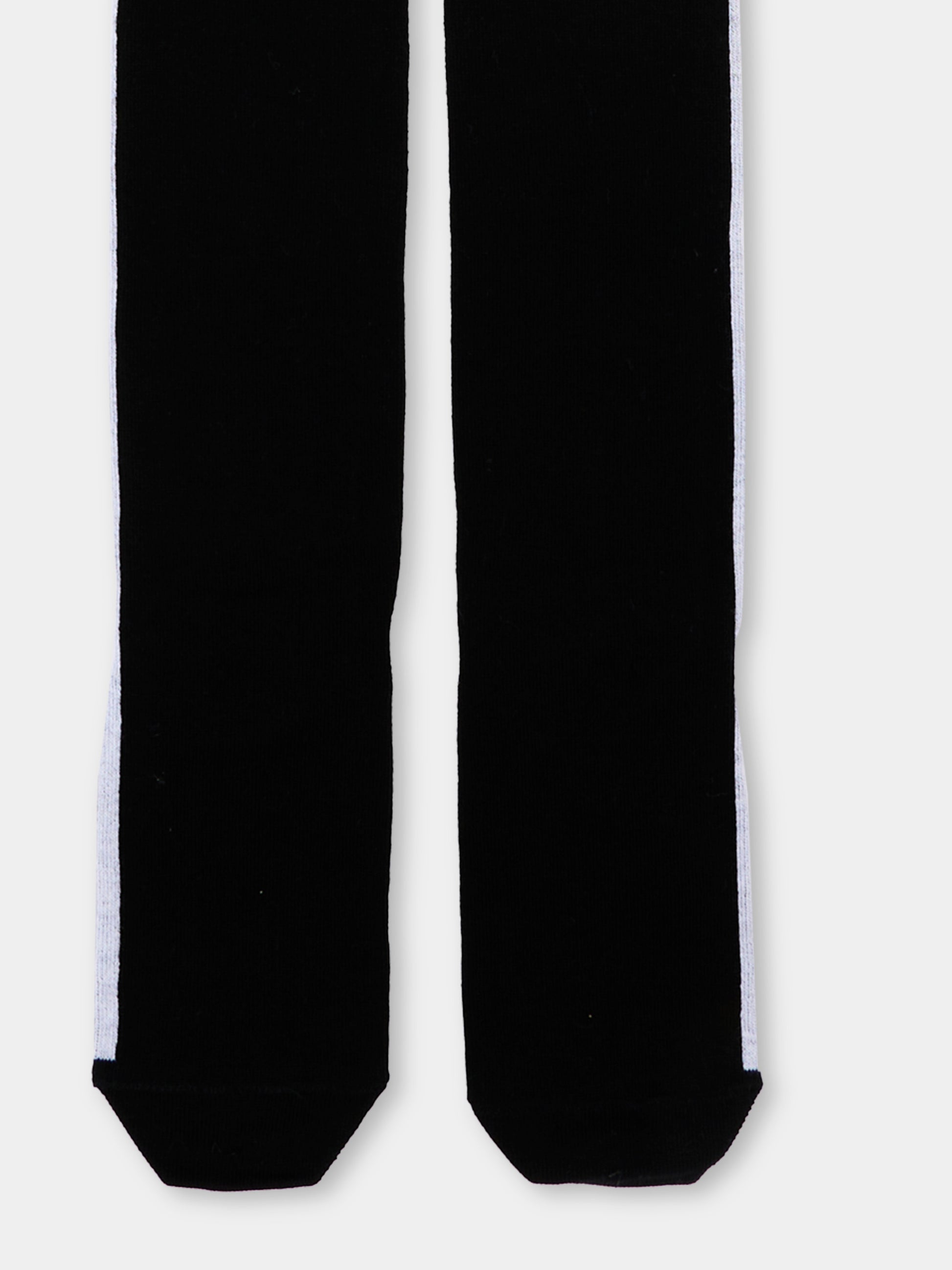 Collant nero per bambina con logo,Mm6 Maison Margiela,M61046 MM045 M6900