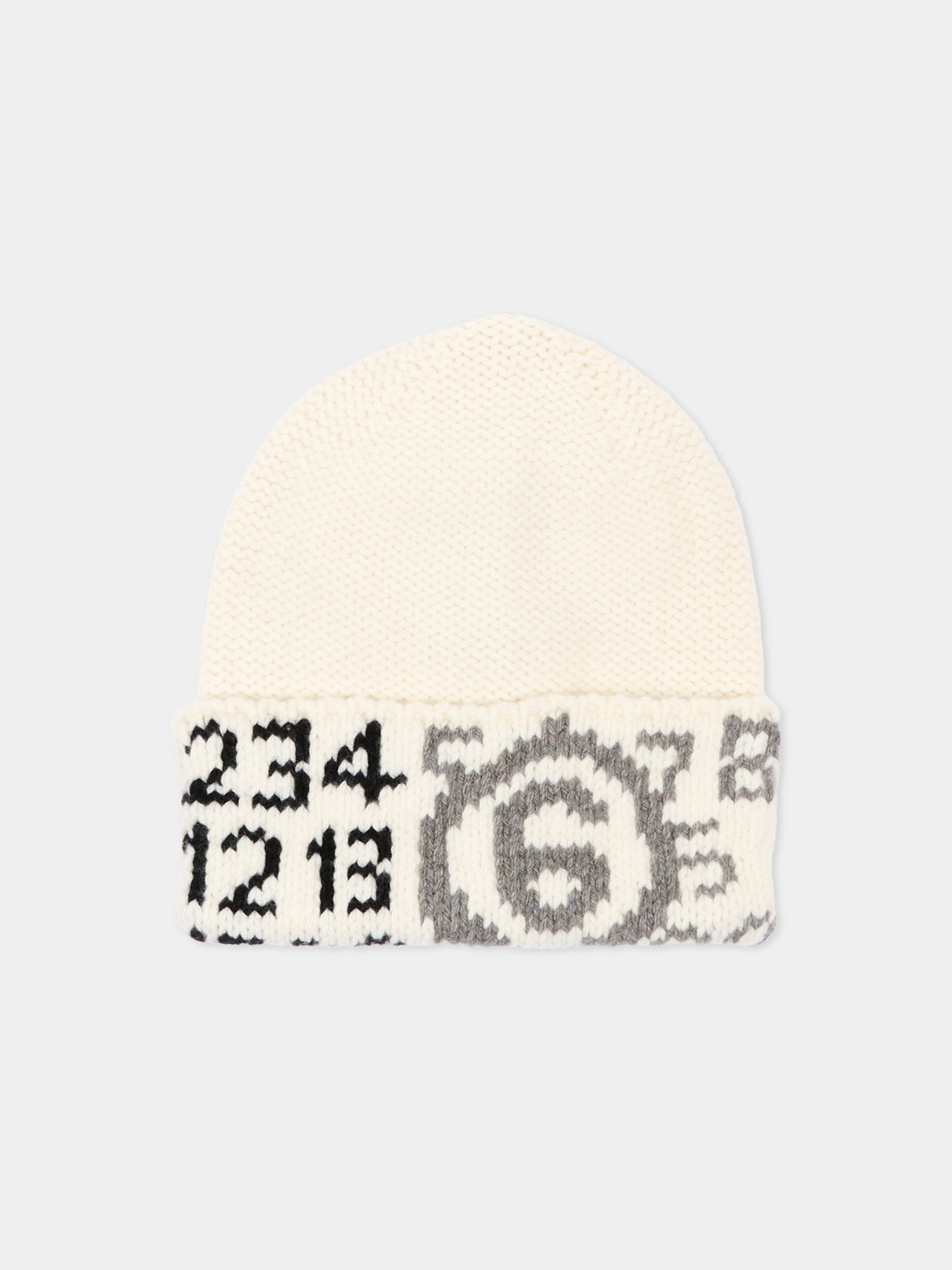 Berretto avorio per bambini,Mm6 Maison Margiela,M61051 MM08V M6101