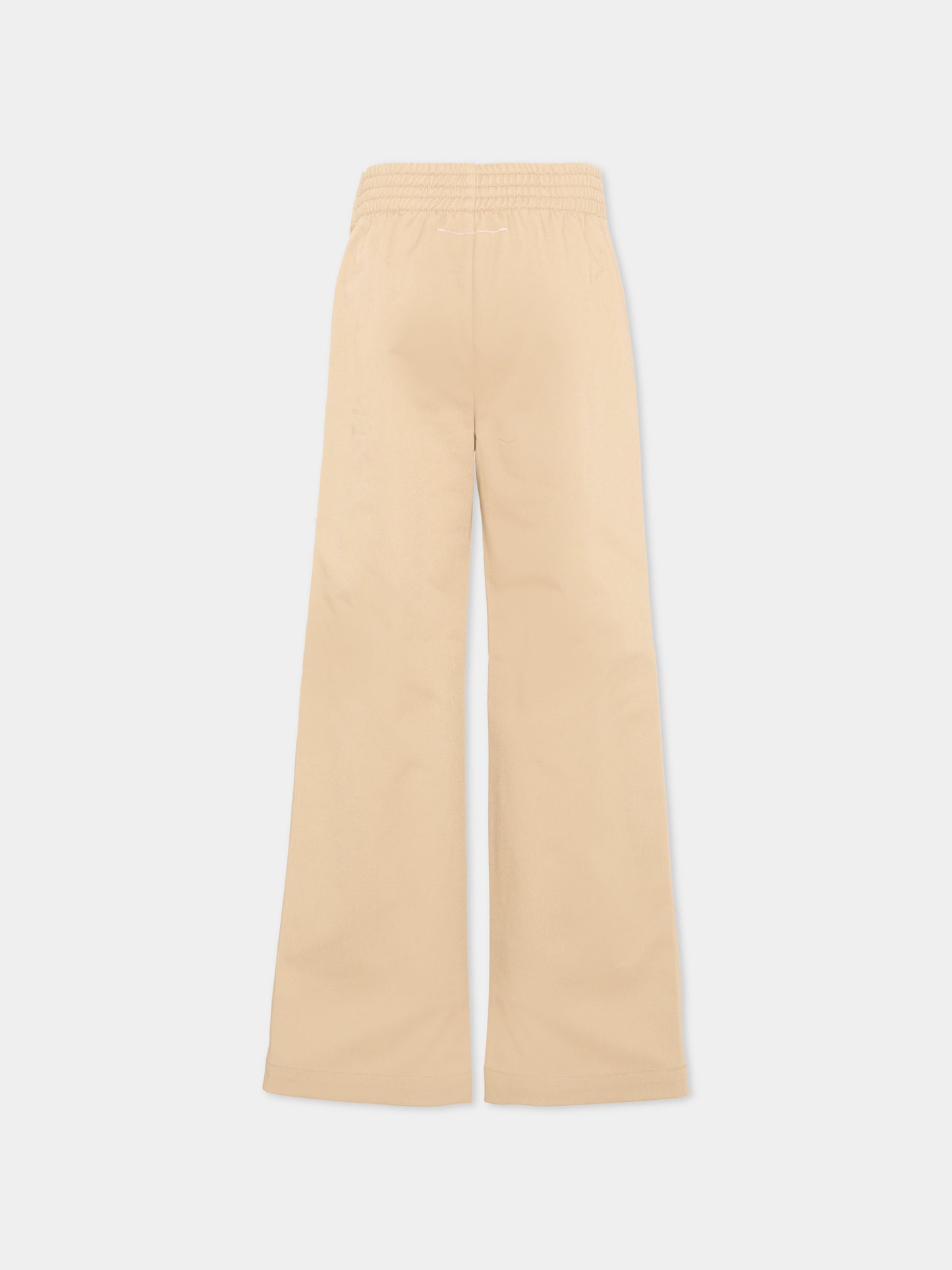 Pantaloni sportivi beige per bambini con logo,Mm6 Maison Margiela,M61100 MM08H M6712