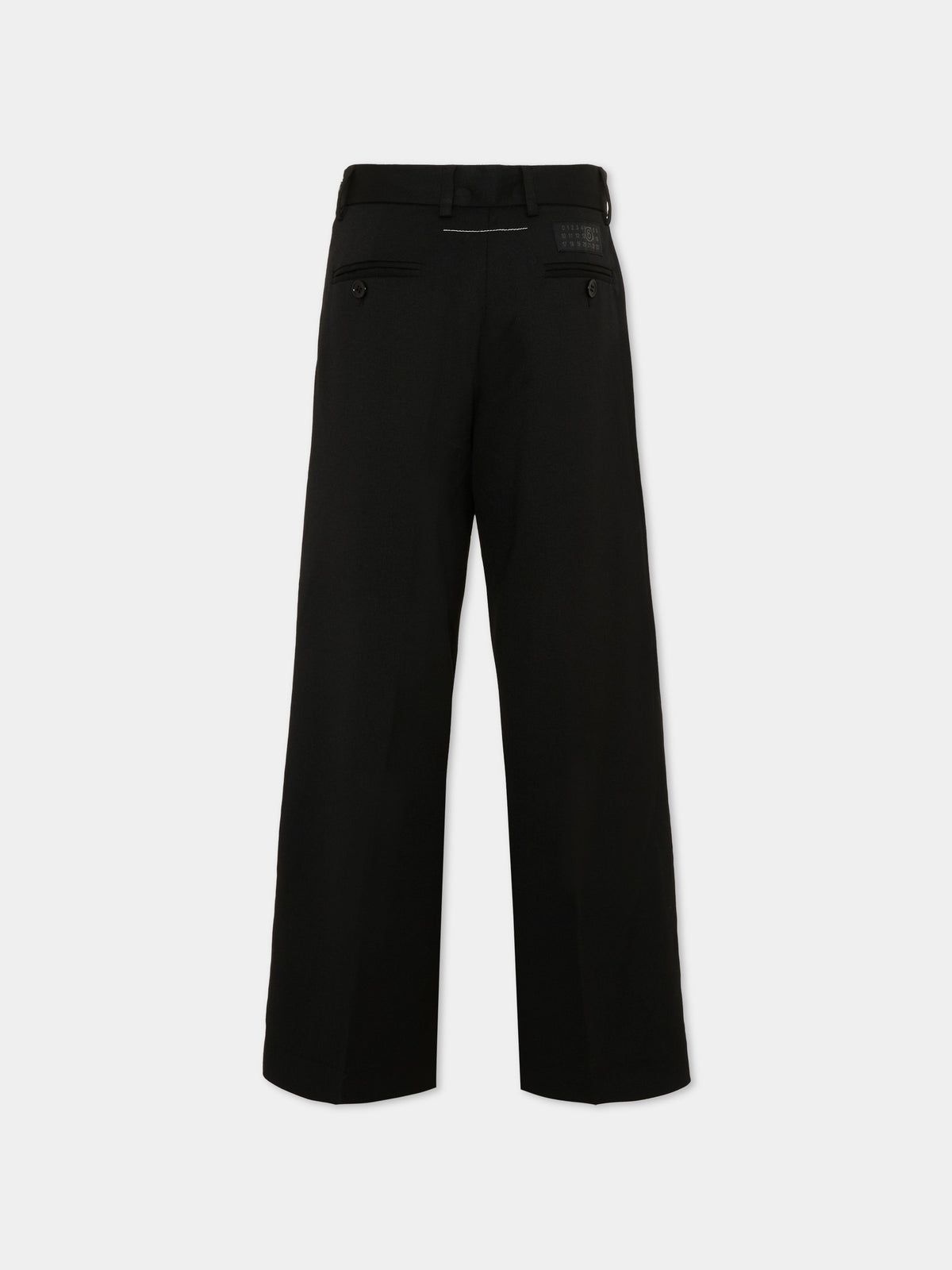 Pantaloni neri per bambina con logo,Mm6 Maison Margiela,M61111 MM03D M6900