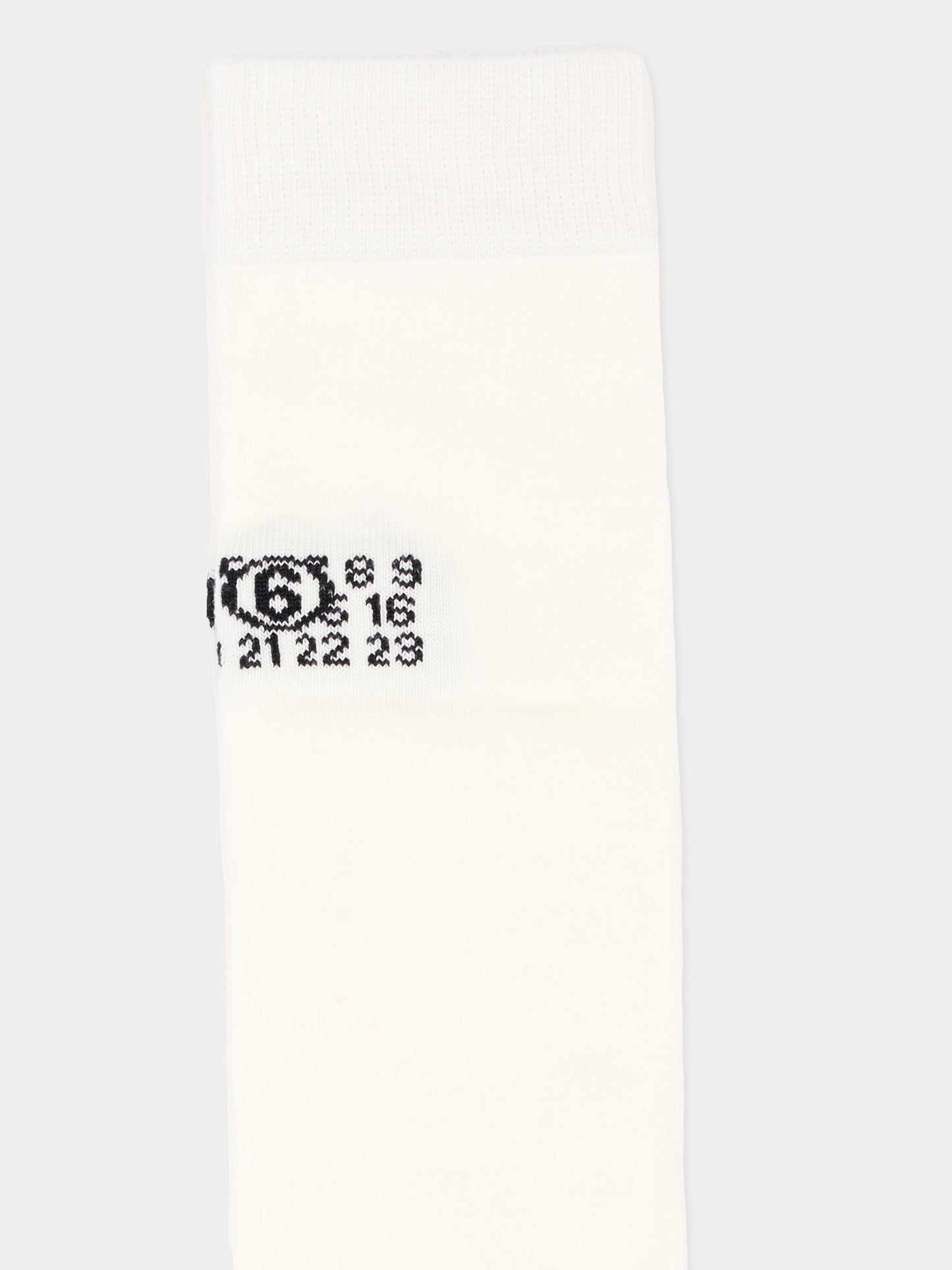 Calza in spugna avorio per bambini con logo,Mm6 Maison Margiela,M61118 MM045 M6100