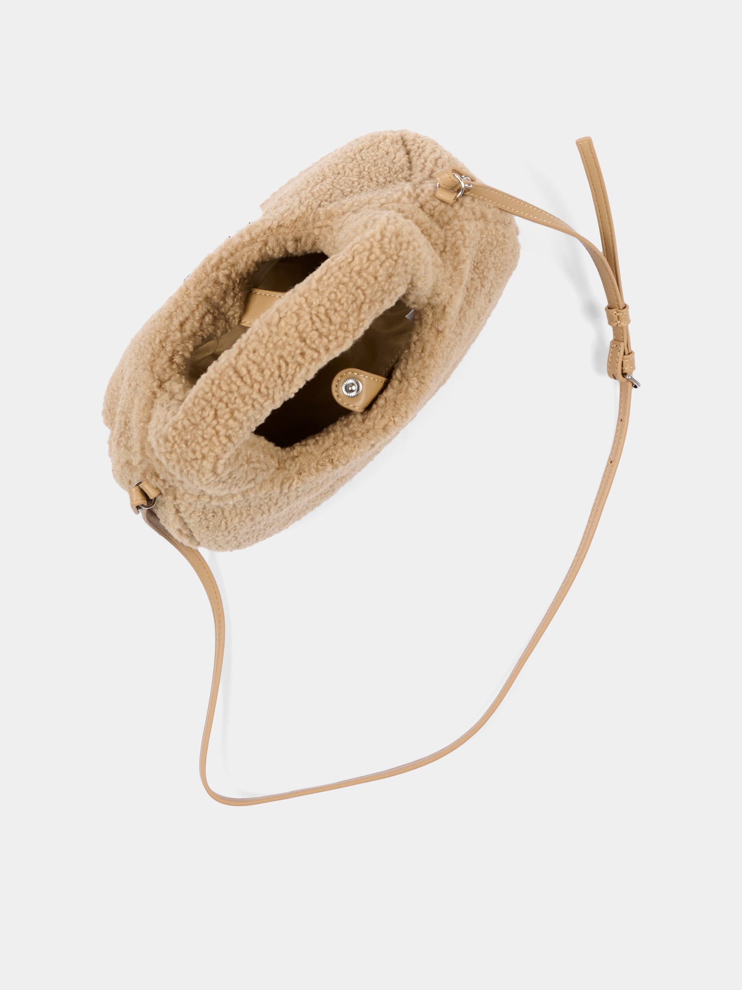 Borsa beige con etichetta logo per bambina,Mm6 Maison Margiela,M61143 MM09I M6714