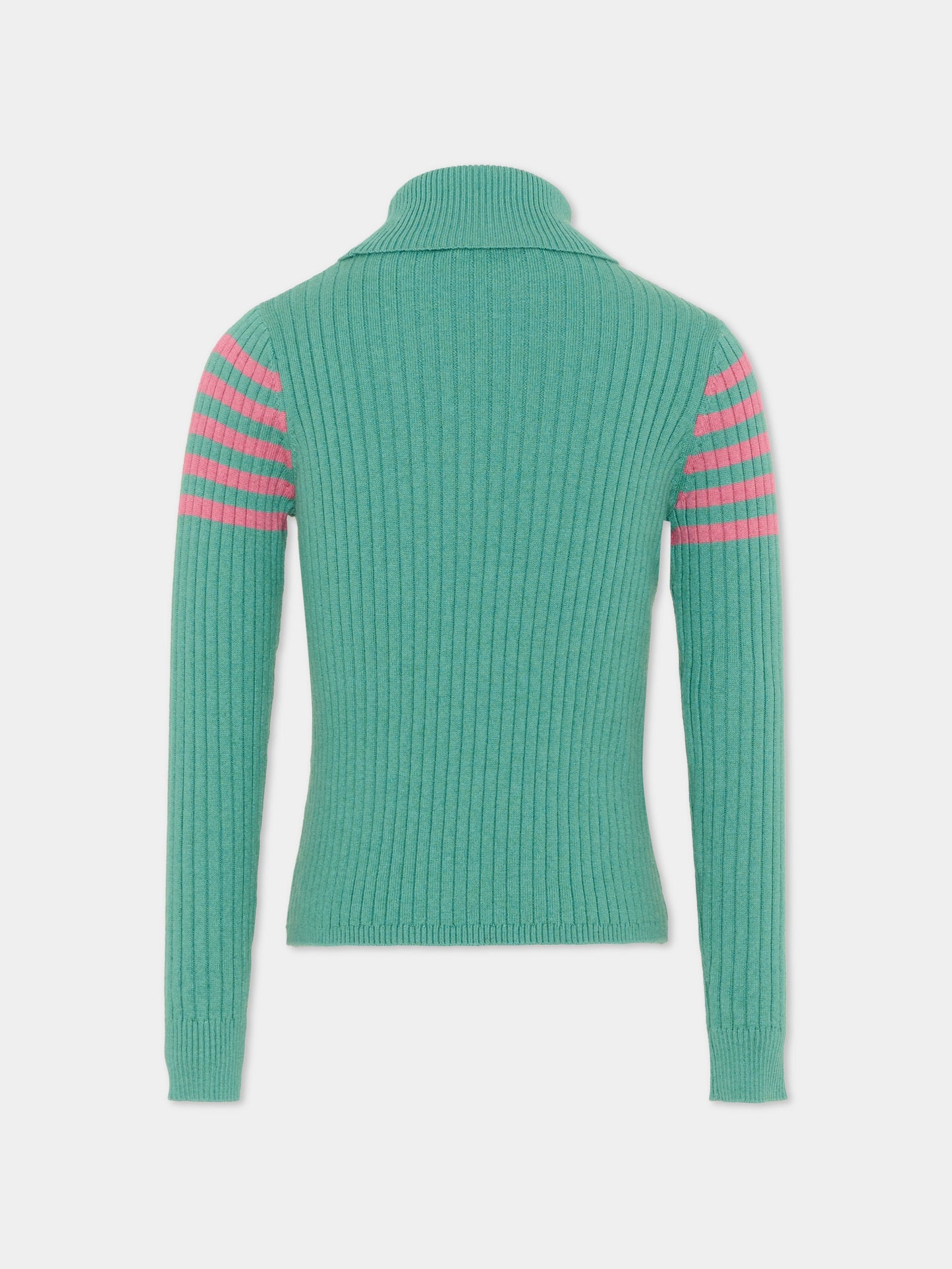 Dolcevita verde per bambina con righe,Marni Kids,M01866 M00XF 0M545