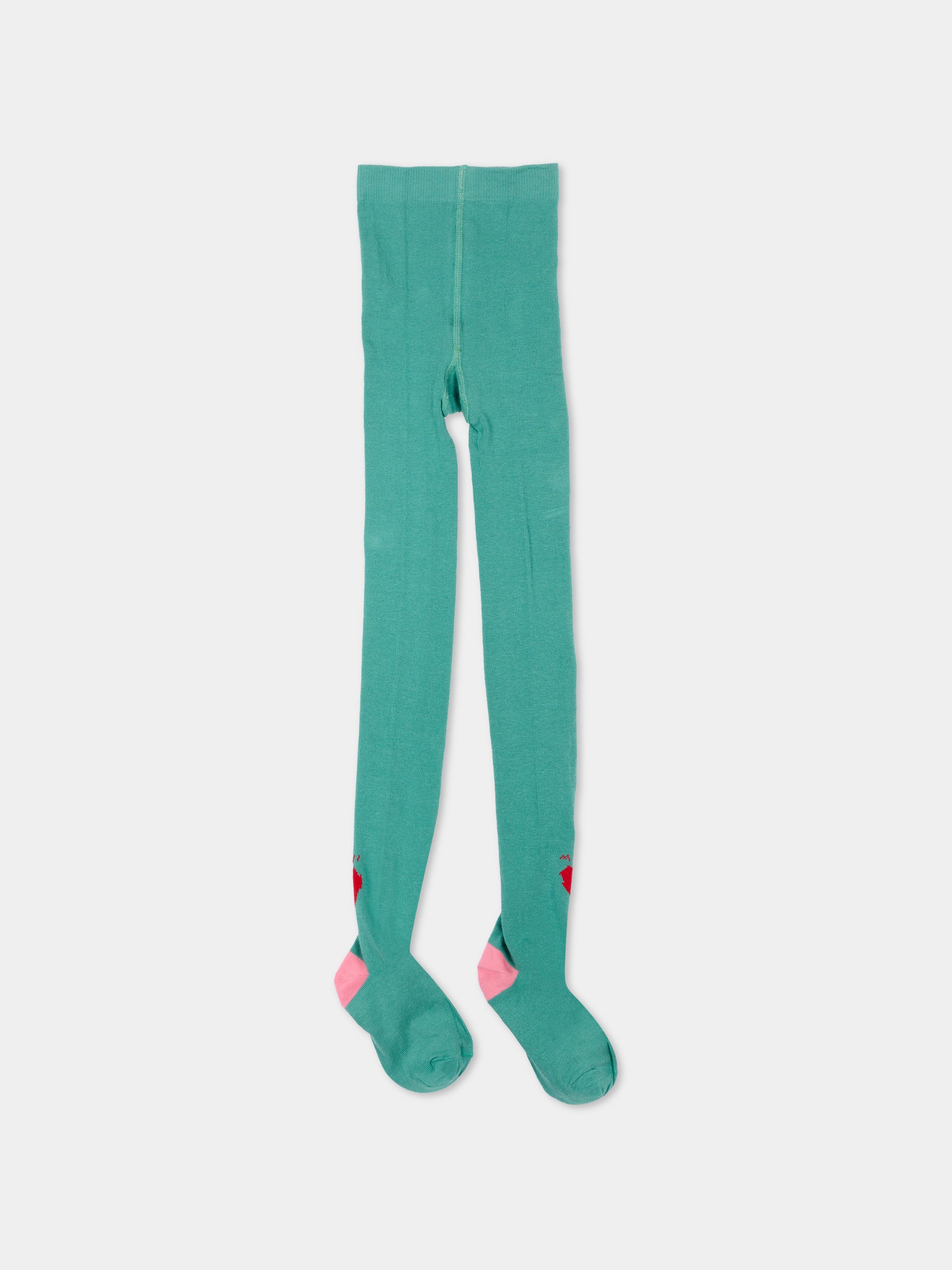 Collant verdi per bambina con cuore,Marni Kids,M01966 M00RB 0M545