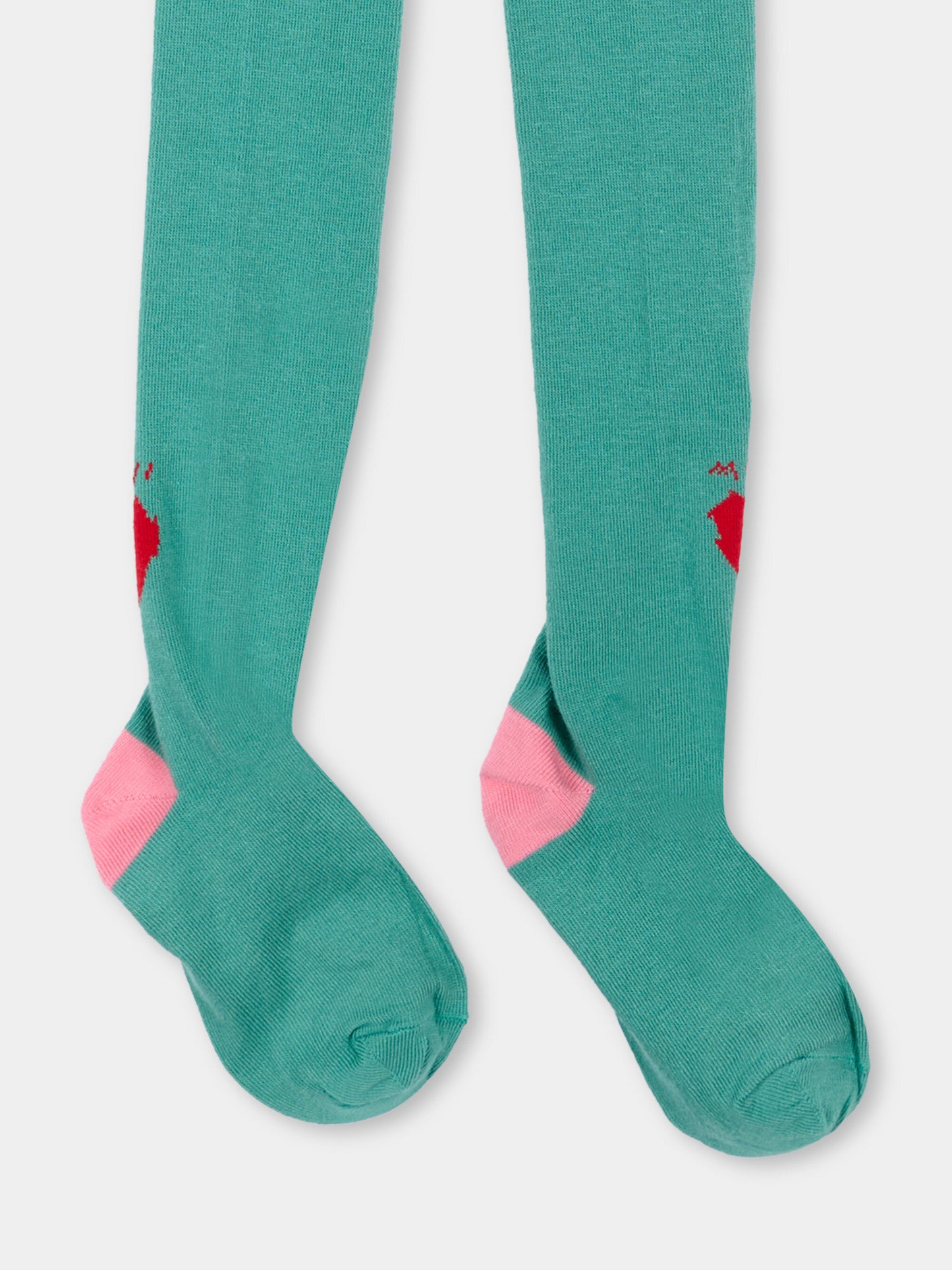 Collant verdi per bambina con cuore,Marni Kids,M01966 M00RB 0M545