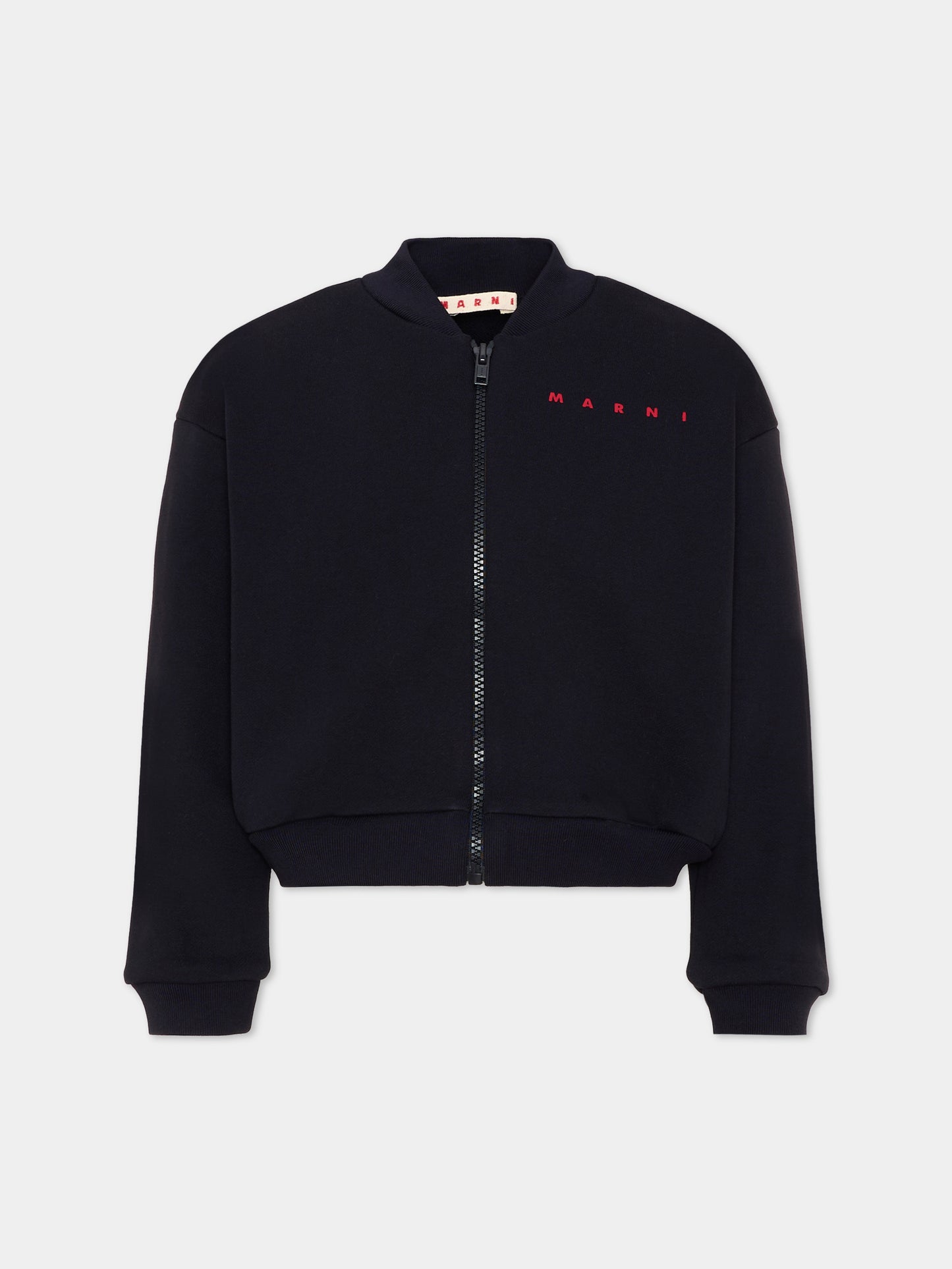 Bomber blu per bambina con logo,Marni Kids,M01992 M00V0 0M862