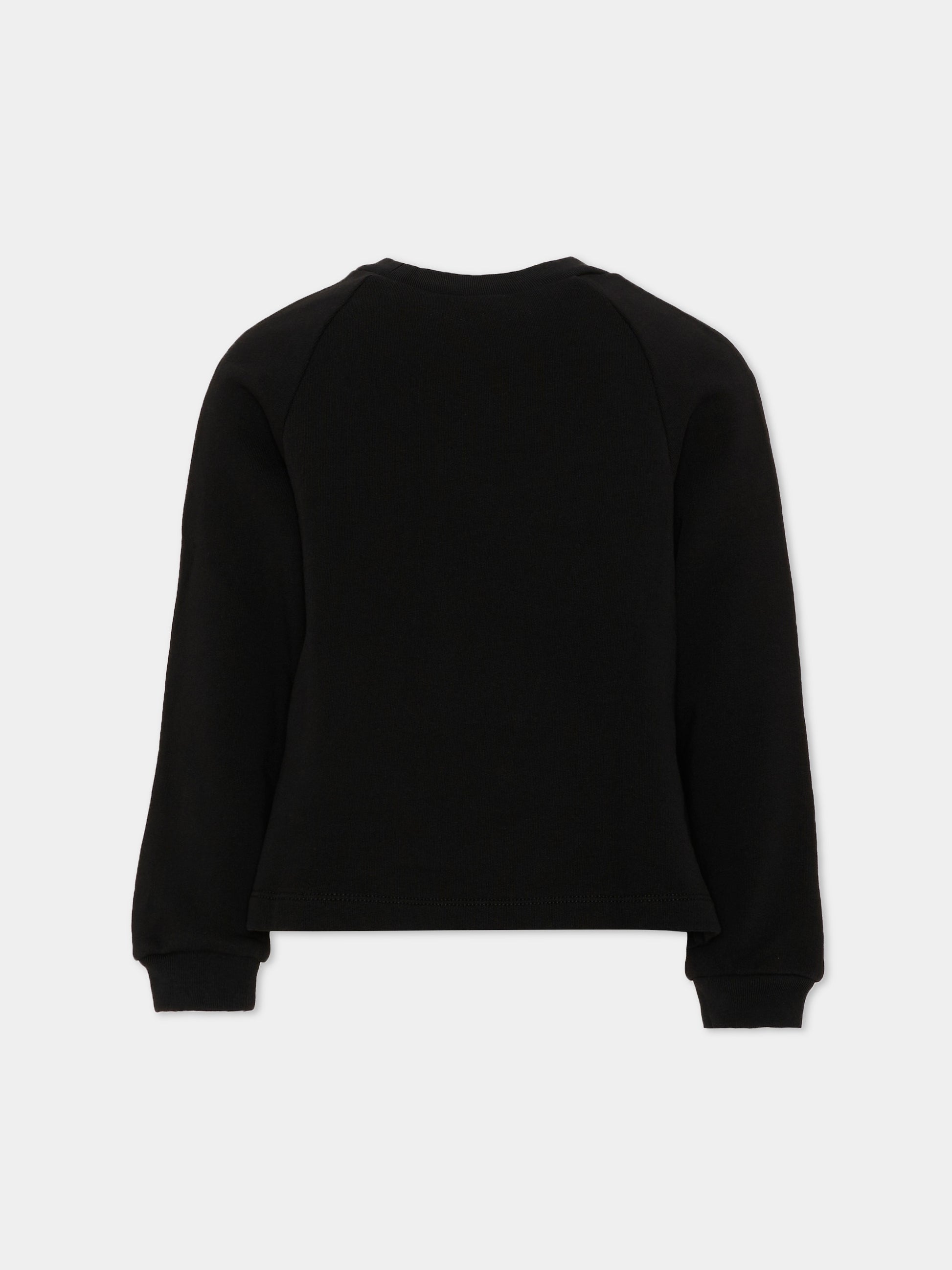 Felpa nera per bambina con logo,Marni Kids,M02016 M00SH 0M900