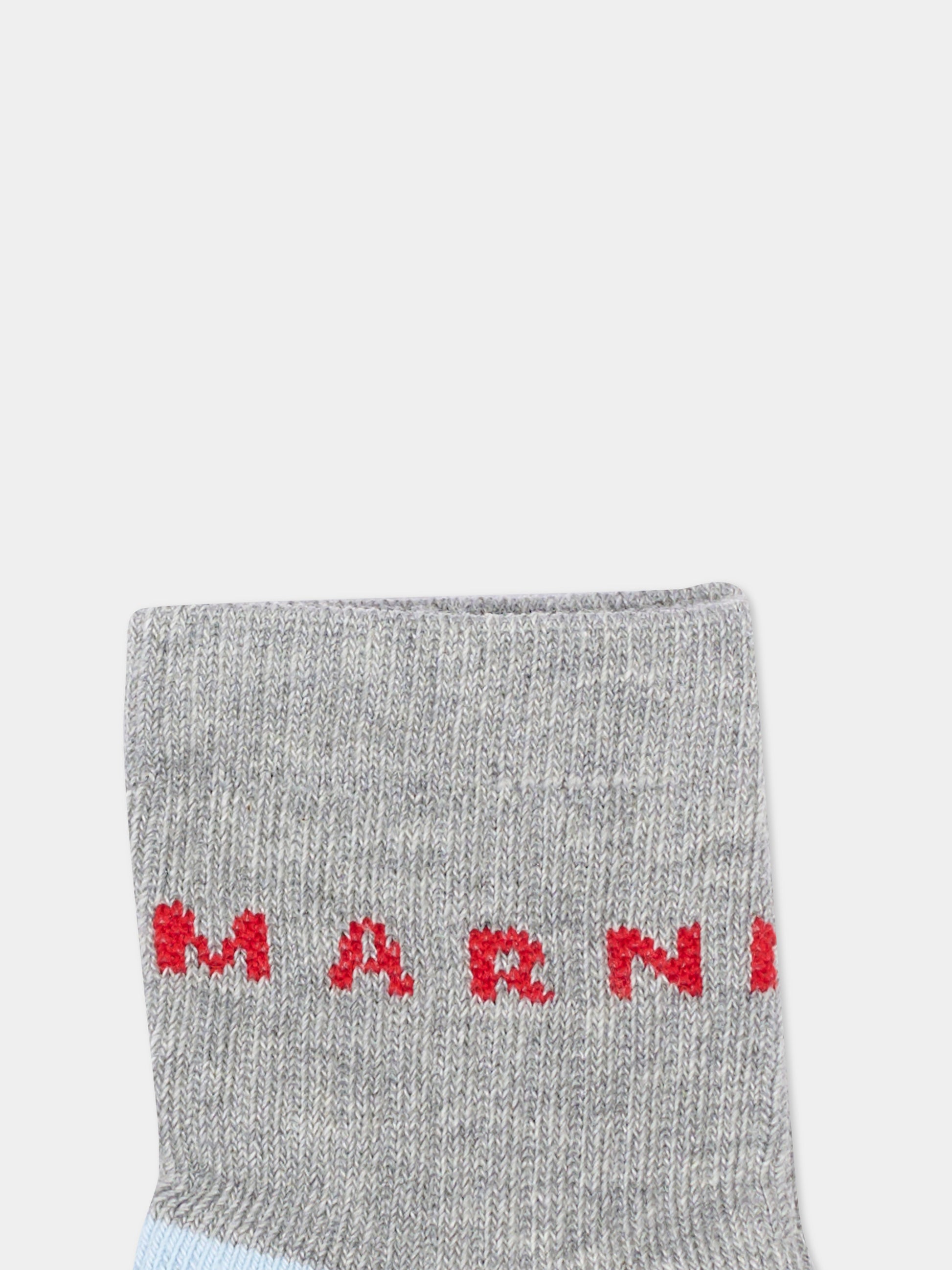 Calzino grigio per neonati con logo,Marni Kids,M02038 M00U1 0M923