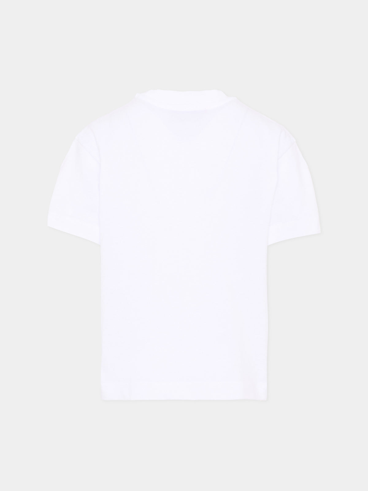 T-Shirt bianca per bambina con logo,Max&co,MX0390 MX02I MX100