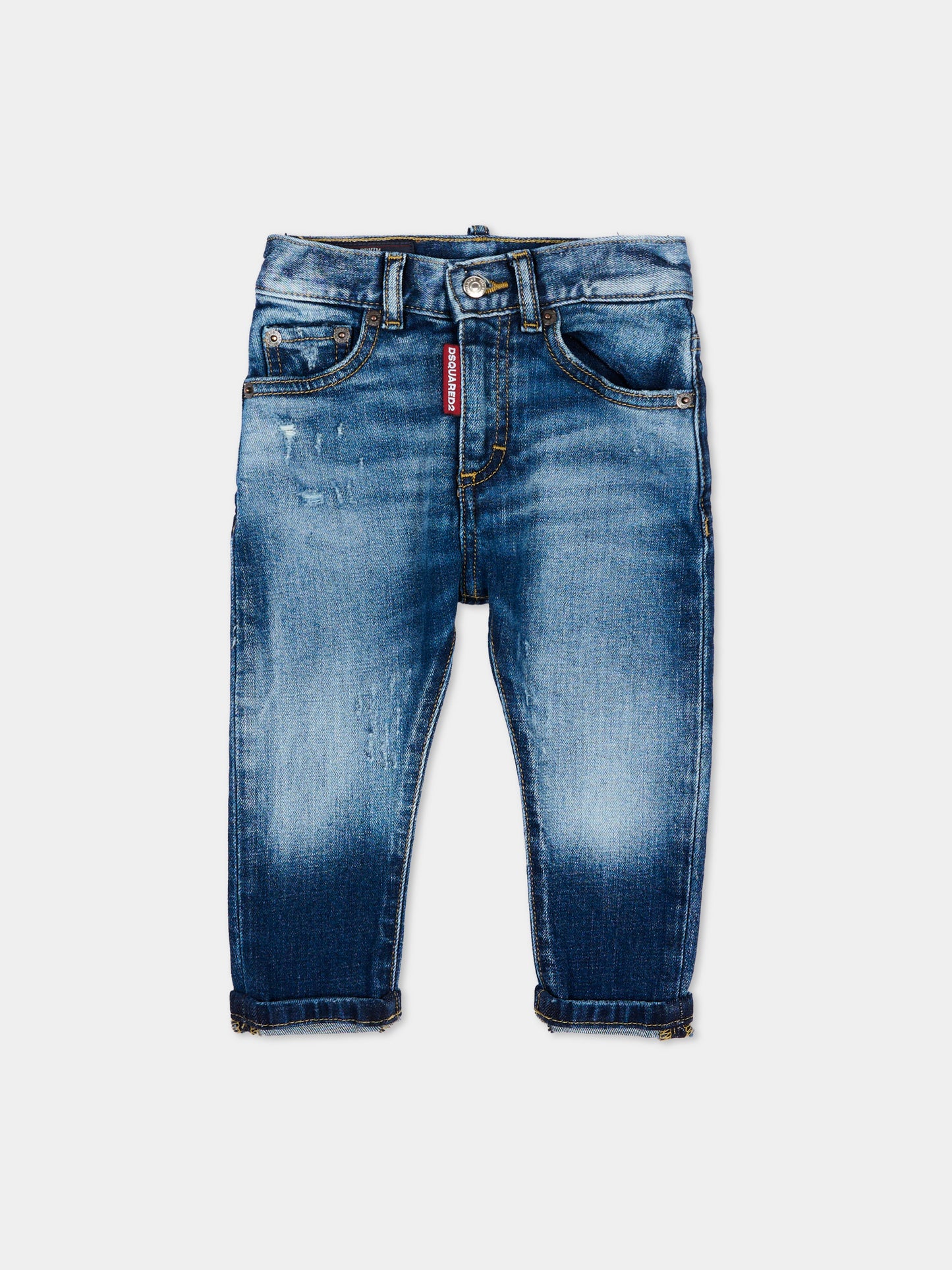 Jeans denim per neonato con logo,Dsquared2,DQ01TC D0AHR DQ01