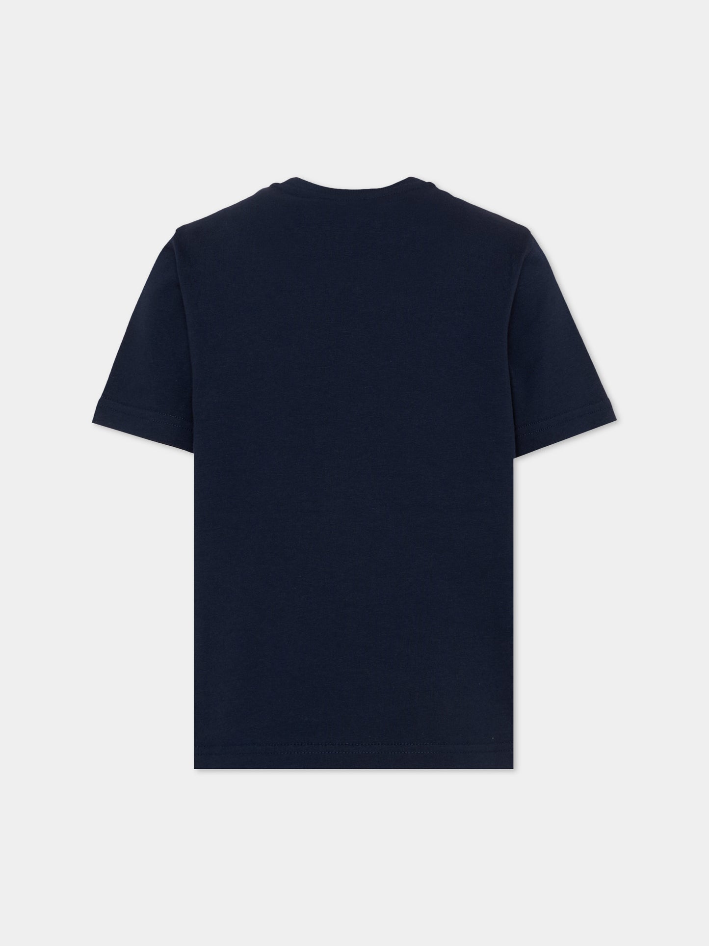 T-Shirt blu per bambino con logo,Dsquared2,DQ3402 D0AJ5 DQ864