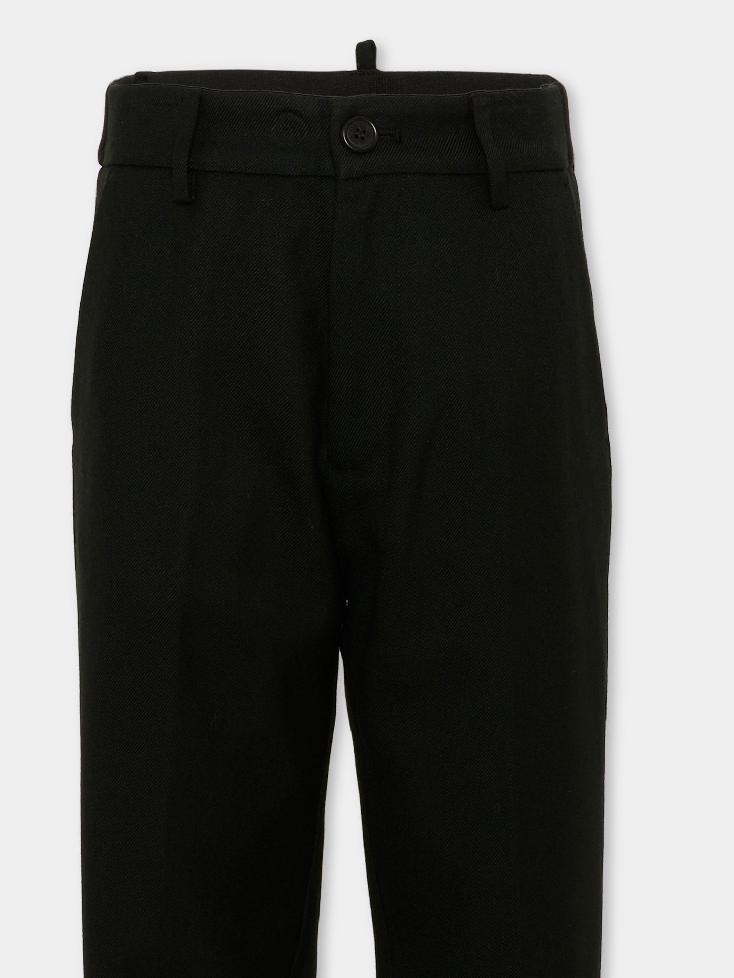 Pantalone nero per bambino con logo,Dsquared2,DQ3410 D0AJ4 DQ900