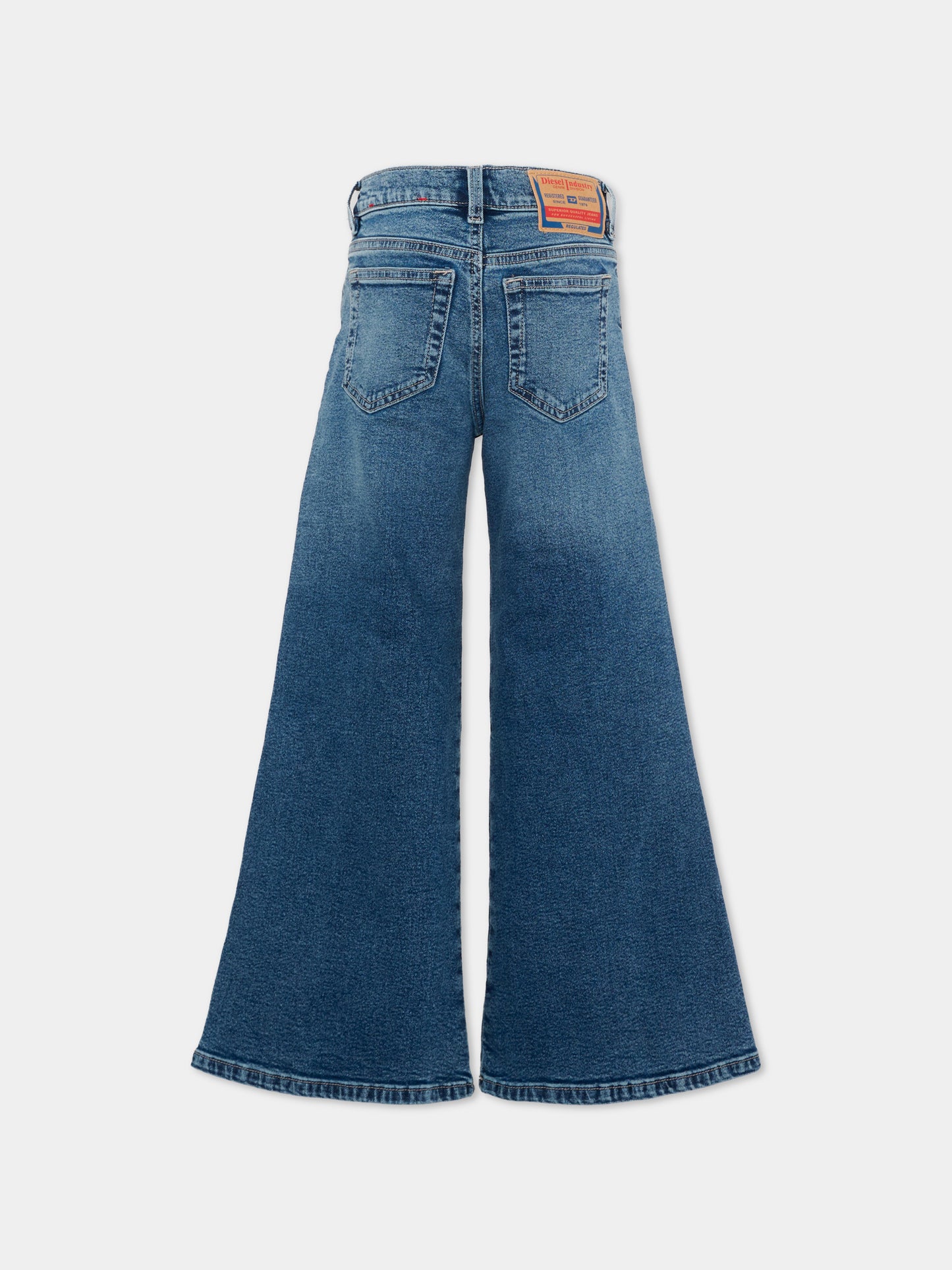 Jeans denim per bambina con logo patch,Diesel,J00816 KXBU3 K01