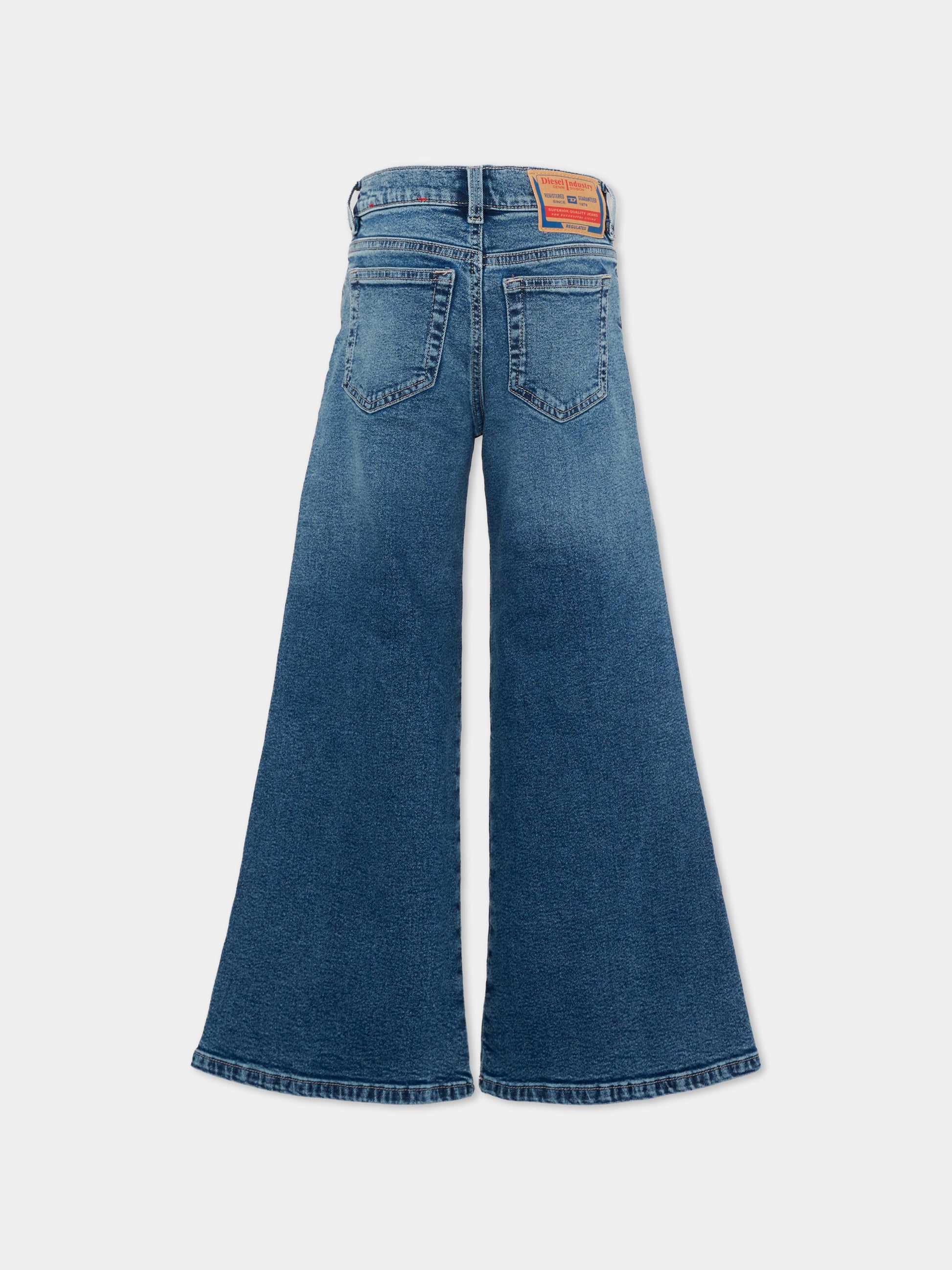 Jeans denim per bambina con logo patch,Diesel,J00816 KXBU3 K01
