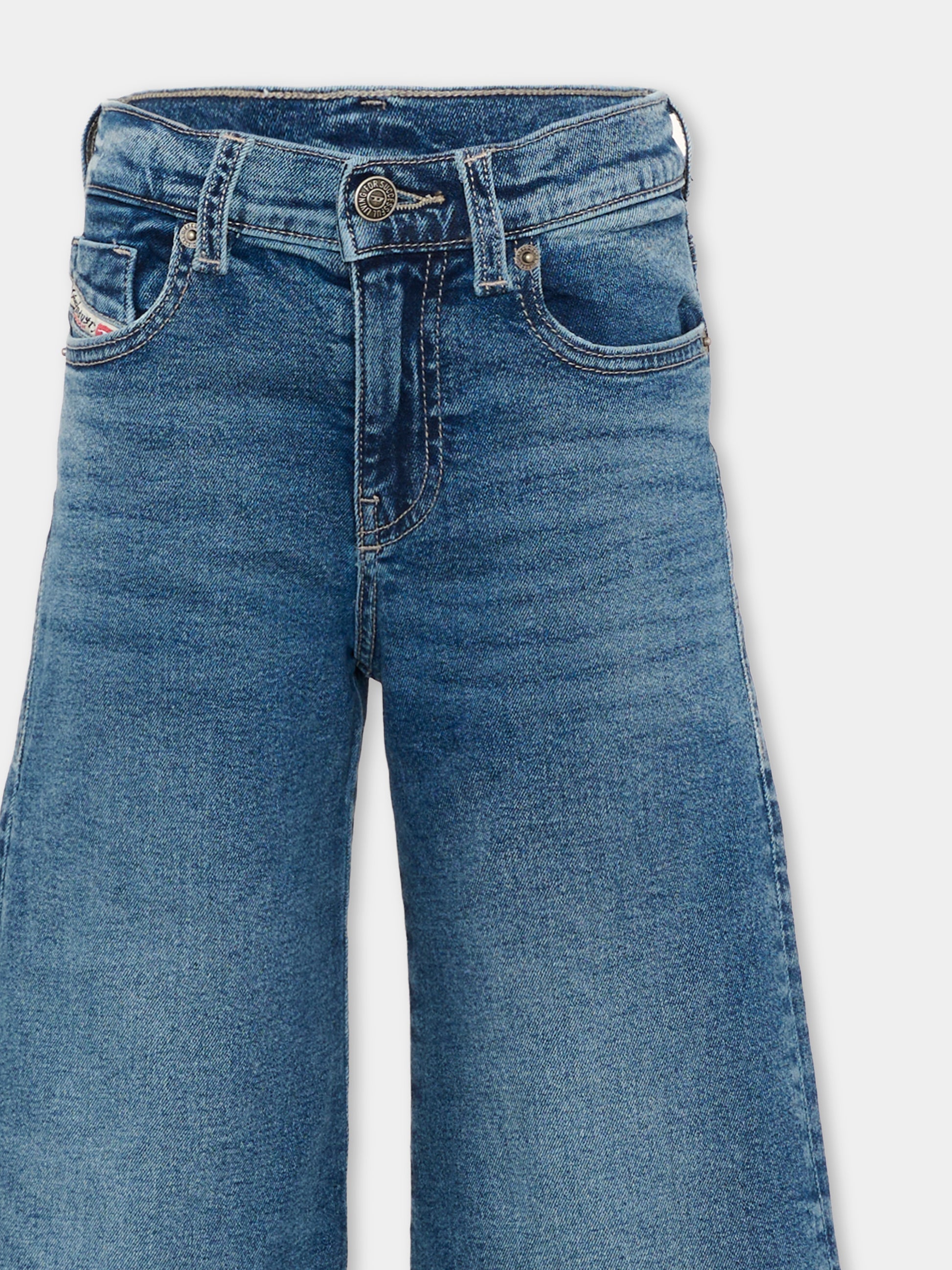 Jeans denim per bambina con logo patch,Diesel,J00816 KXBU3 K01
