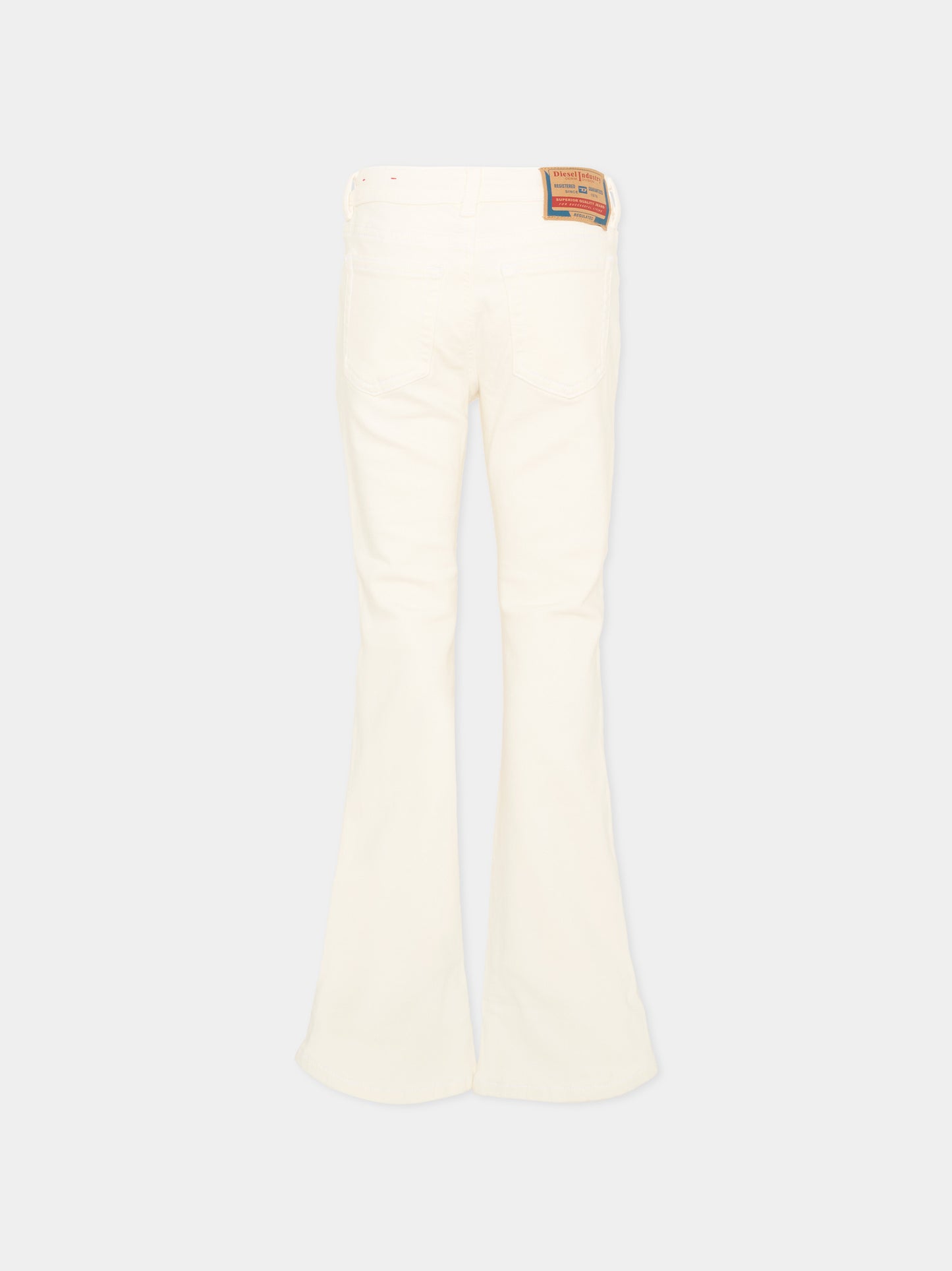 Jeans avorio per bambina con logo,Diesel,J02341 KXBR6 K141