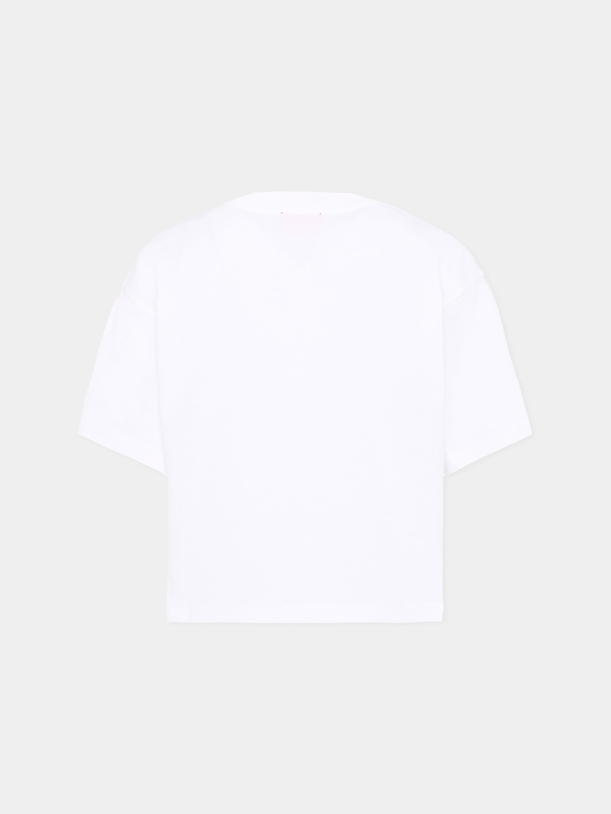 T-Shirt bianca per bambina con logo,Diesel,J02918 00YI9 K100