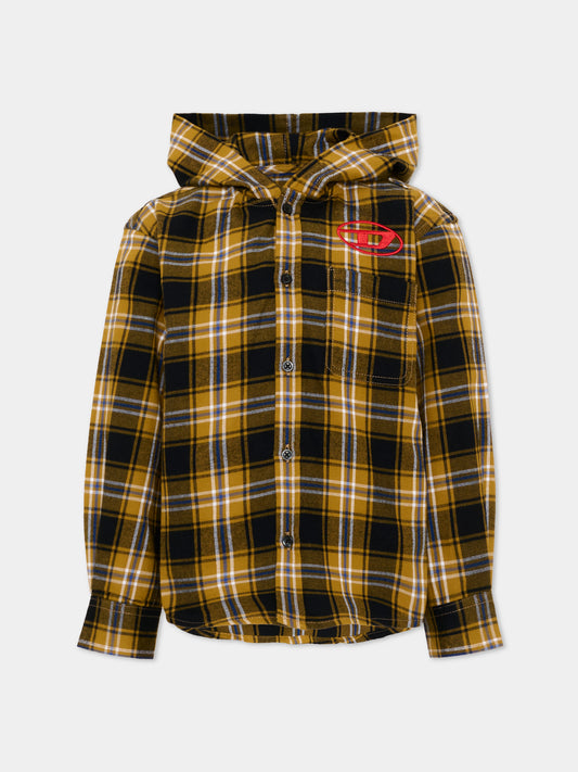 Camicia a manica lunga tartan per bambino,Diesel,J02970 KXBU9 K760