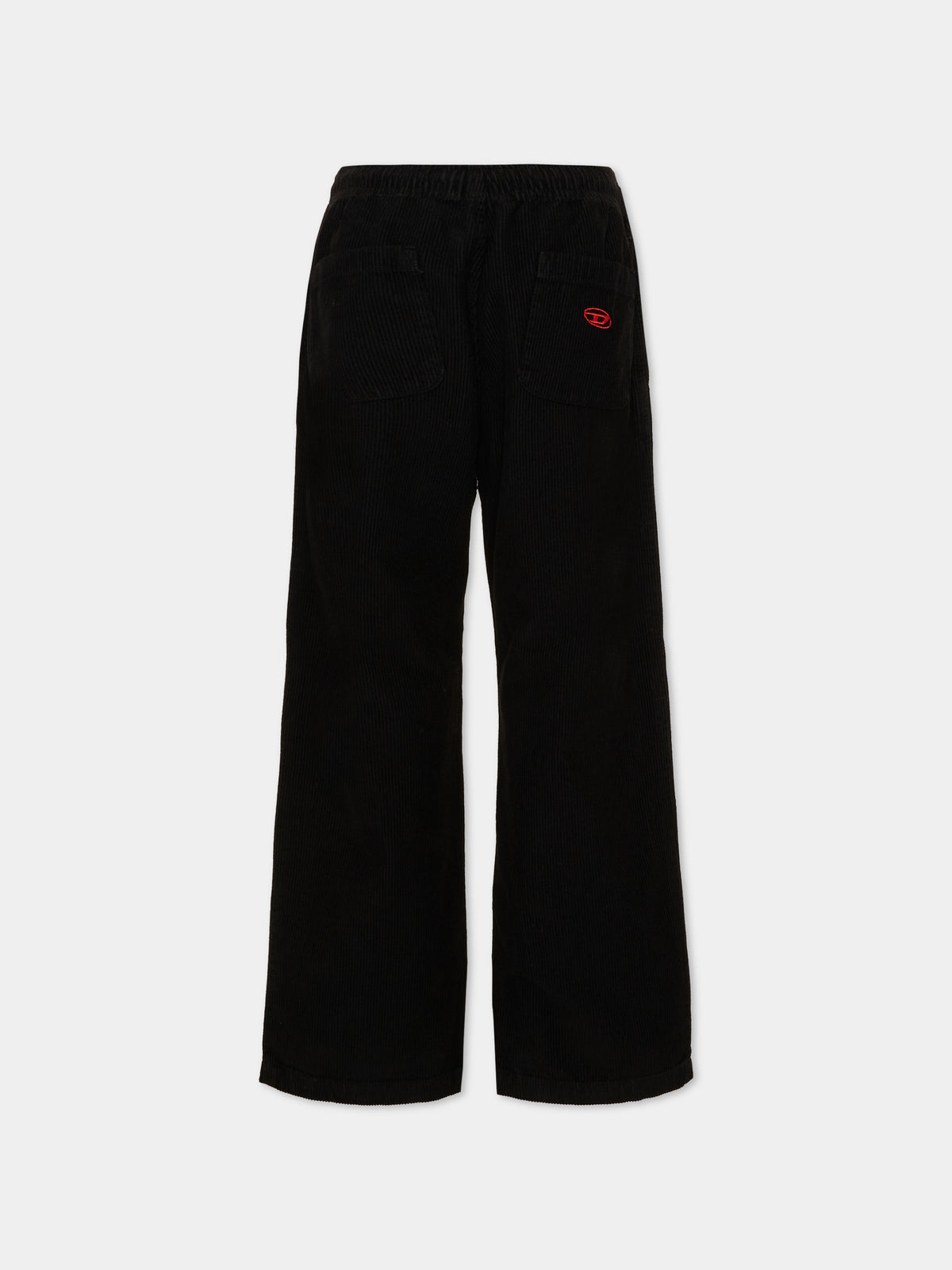 Pantalone nero con logo ricamato per bambino,Diesel,J02982 KXBVA K900