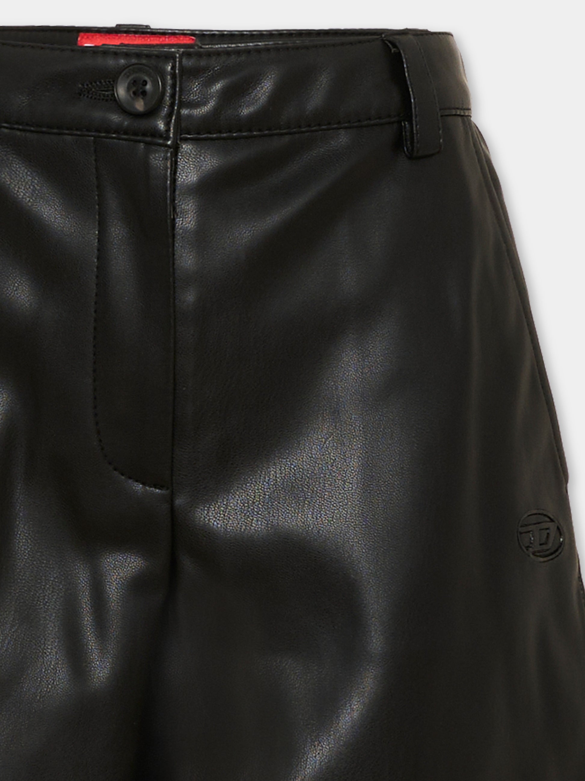 Shorts neri per bambina con logo,Diesel,J03007 KXB9D K900