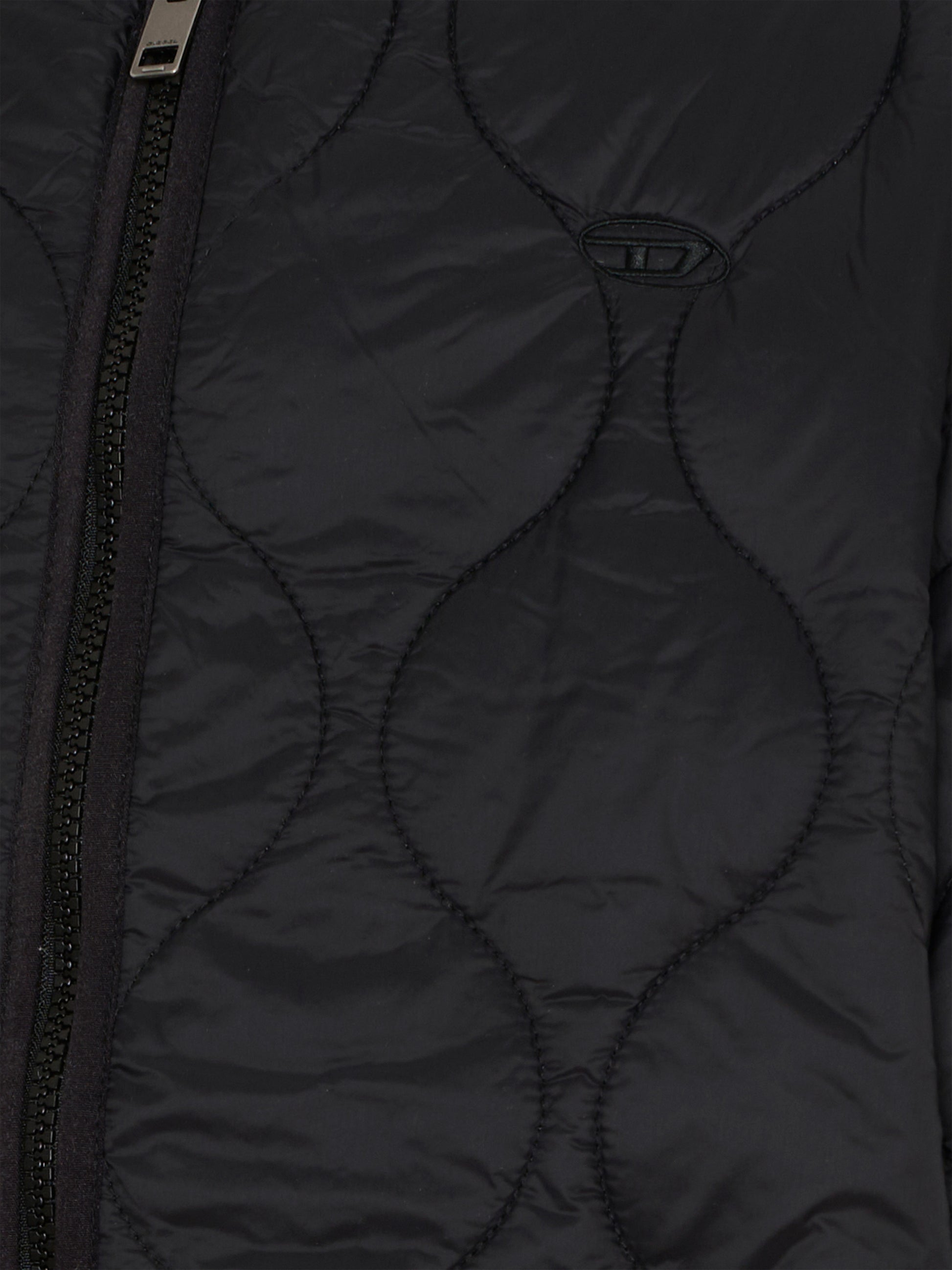 Giubbotto nero per bambina con logo,Diesel,J03051 KXBVE K900