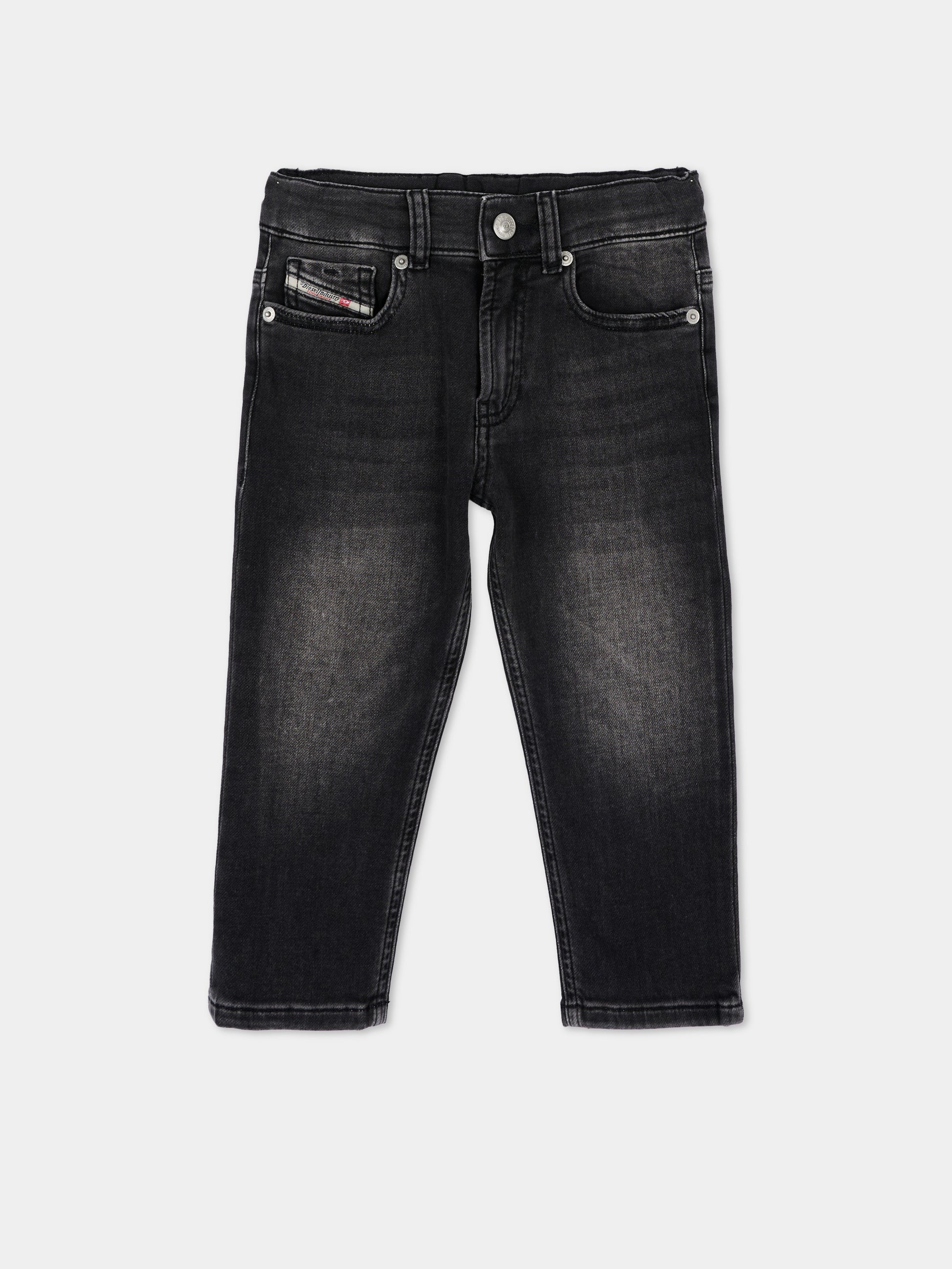 Jeans nero per neonati con logo,Diesel,K00322 KXBU4 K02