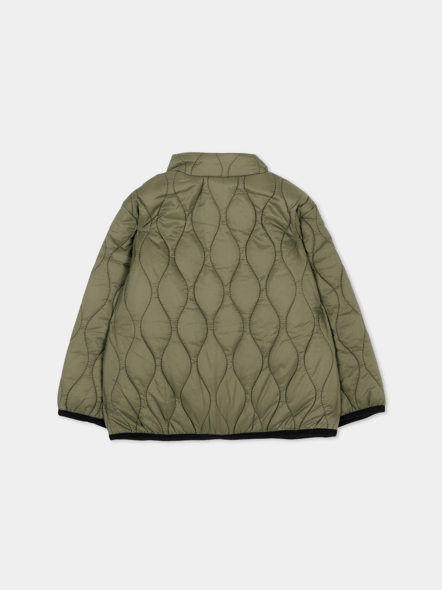 Piumino verde per neonato trapuntato con logo,Diesel,K00833 KXBS2 K511