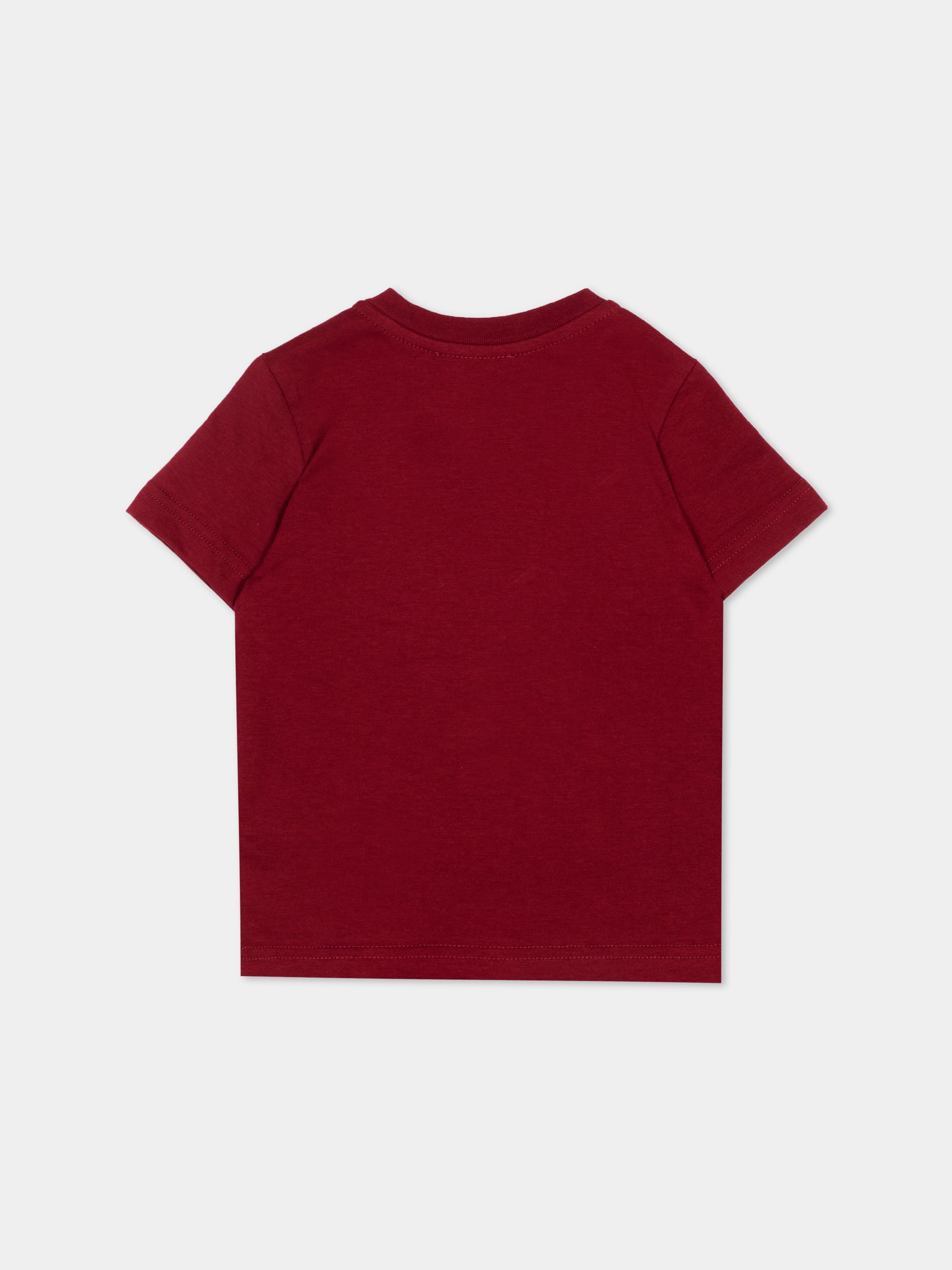 T-Shirt bordeaux per neonata con logo,Diesel,K00858 00YI9 K440
