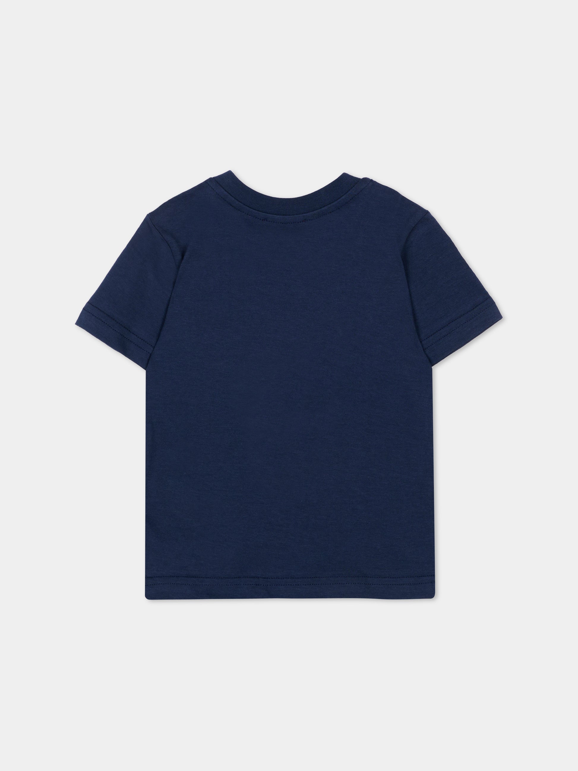 T-Shirt blu per neonato con logo,Diesel,K00881 00YI9 K8AT