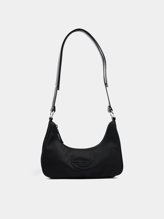 Borsa casual nera per bambina con logo