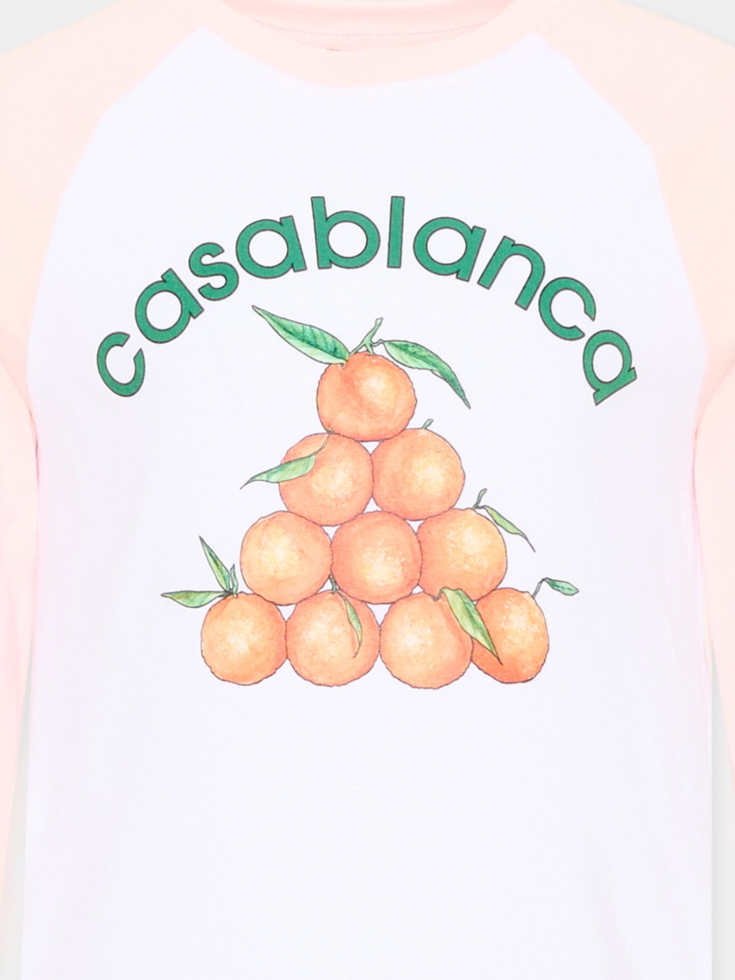 T-Shirt bianca per bambina con arance,Casablanca,K PF26 JTS 099 01