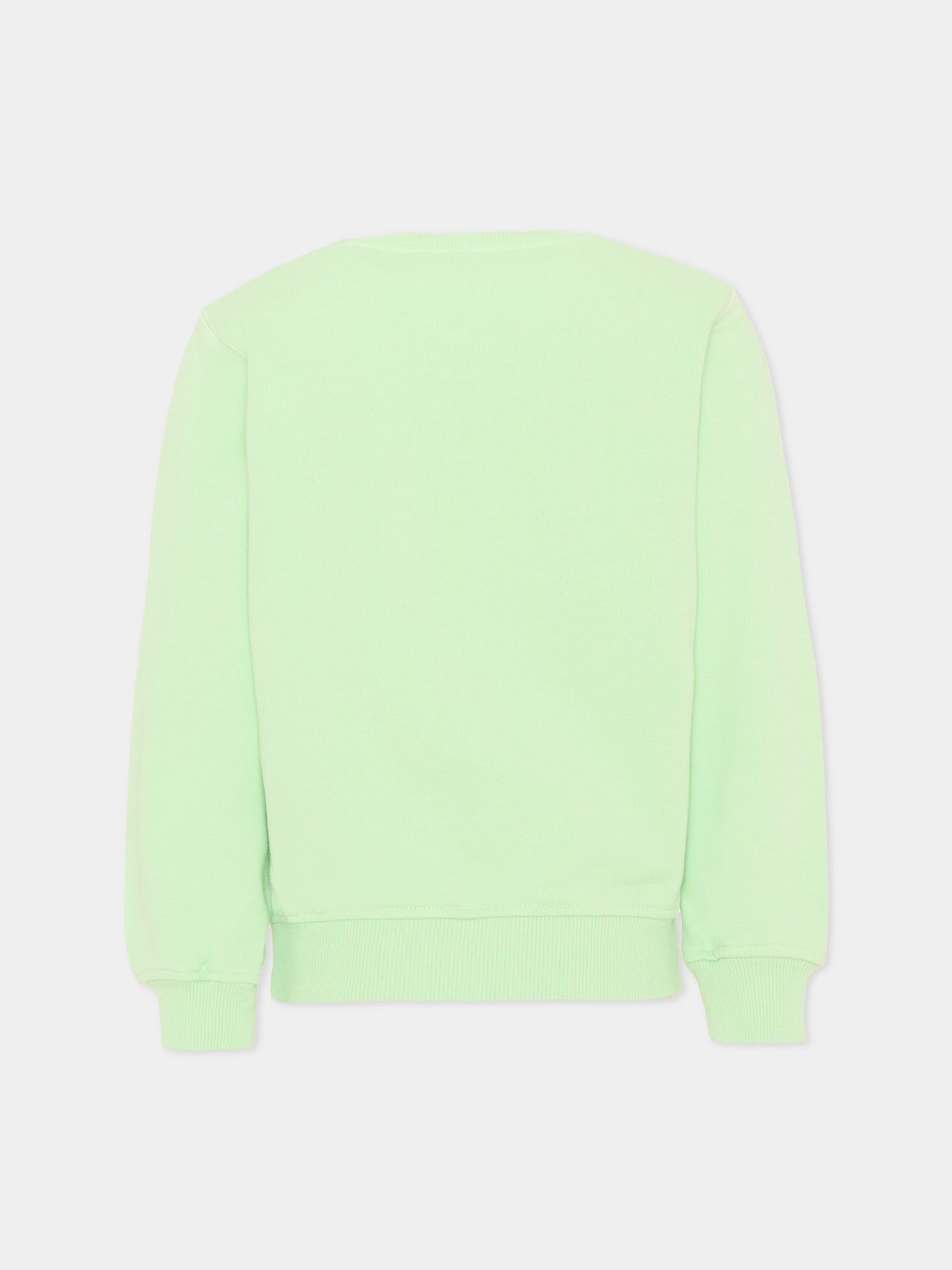 Felpa verde per bambini con onde del mare