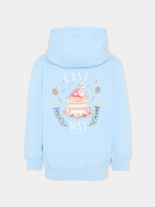 Felpa azzurra per bambini con logo,Casablanca,K PF26 JTP 372 02