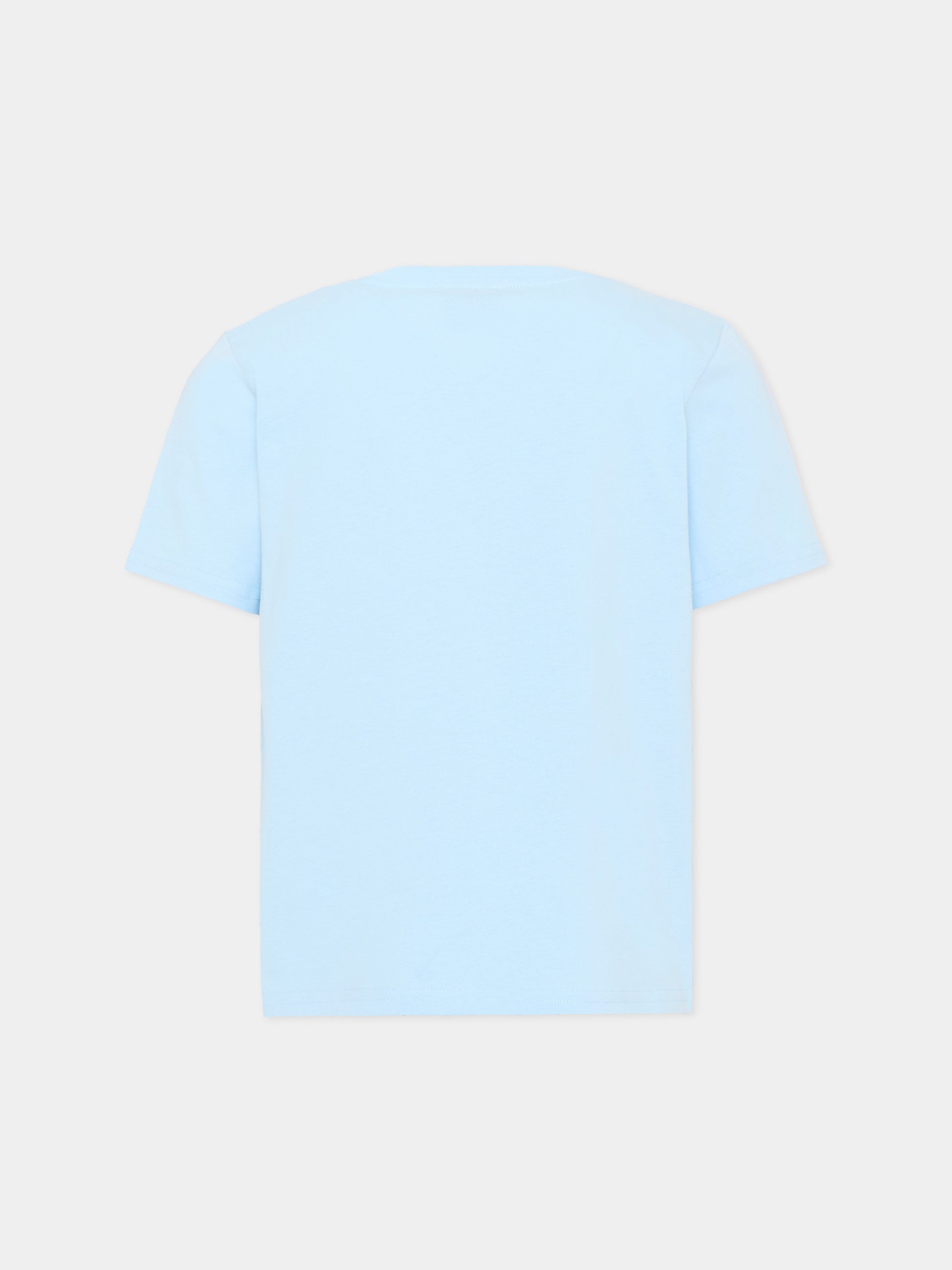 T-Shirt celeste per bambini con logo,Casablanca,K PF26 JTS 038 02