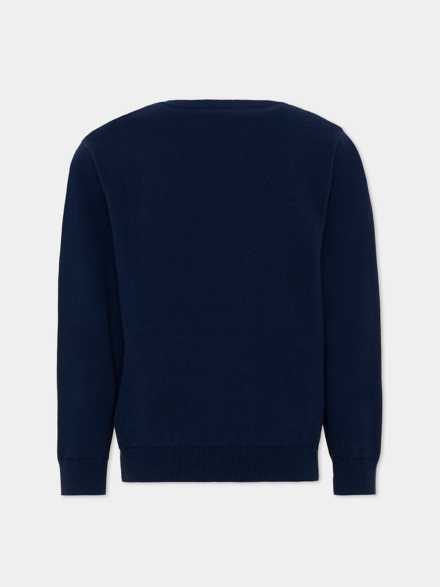 Maglione blu per bambino con ricamo