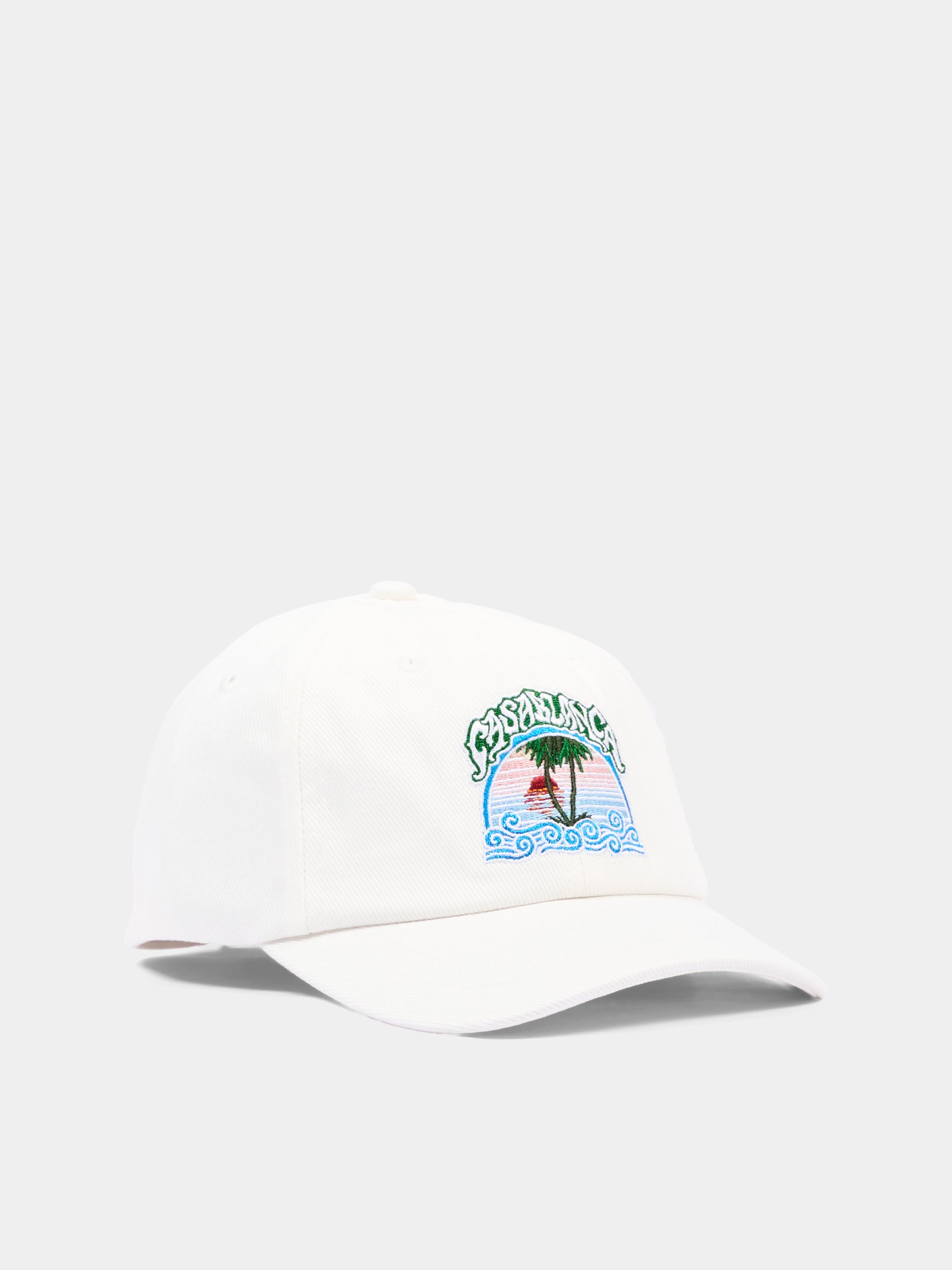 Cappello con visiera avorio per bambini con  logo,Casablanca,K PF26 HAT 116 01