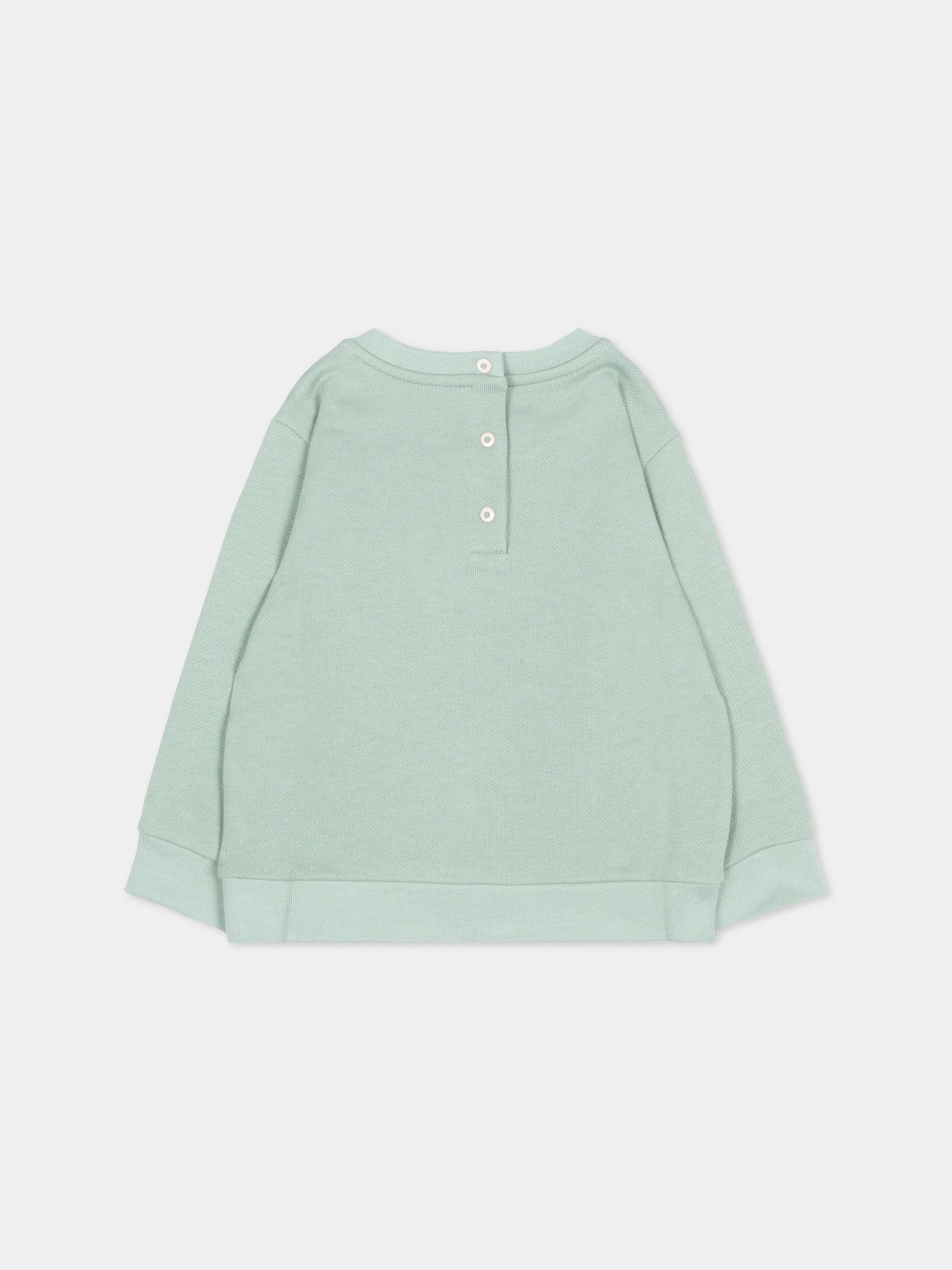 Felpa verde per neonati con logo,Fendi Kids,BUH104 5V0 F1V3S
