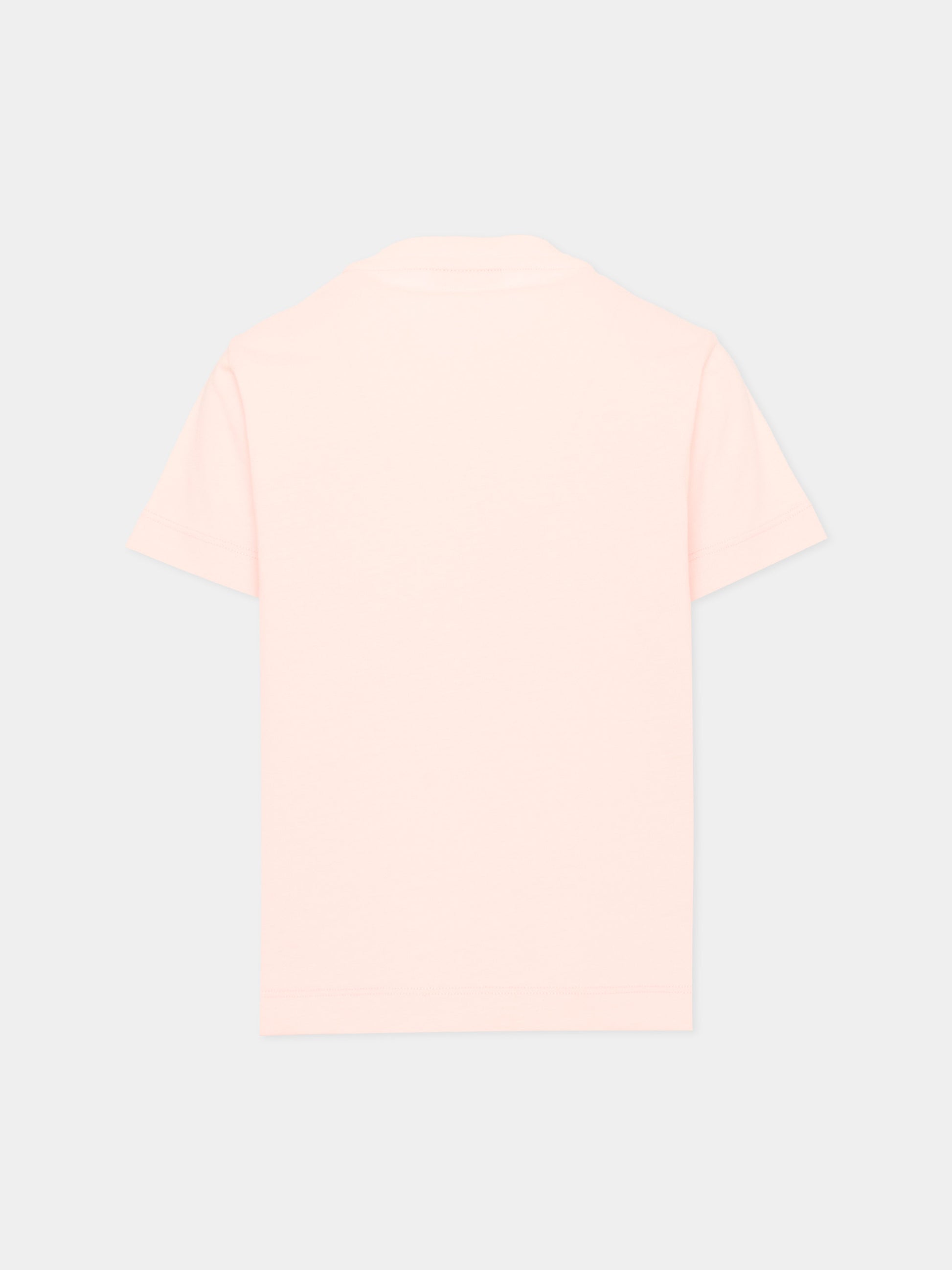 T-shirt rosa per bambina con logo,Fendi Kids,JUI208 AY8D F1UL9