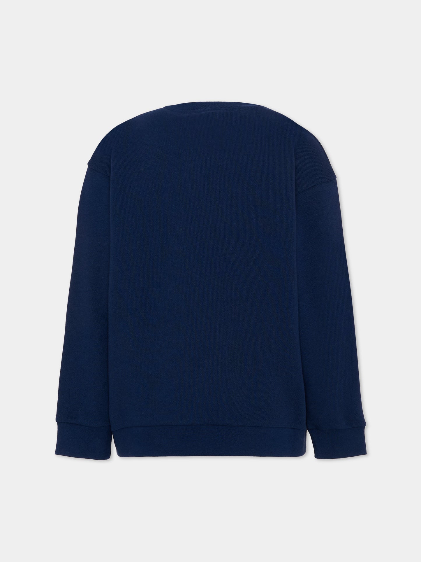Felpa blu per bambini con logo,Fendi Kids,JUH118 5V0 F1PMC