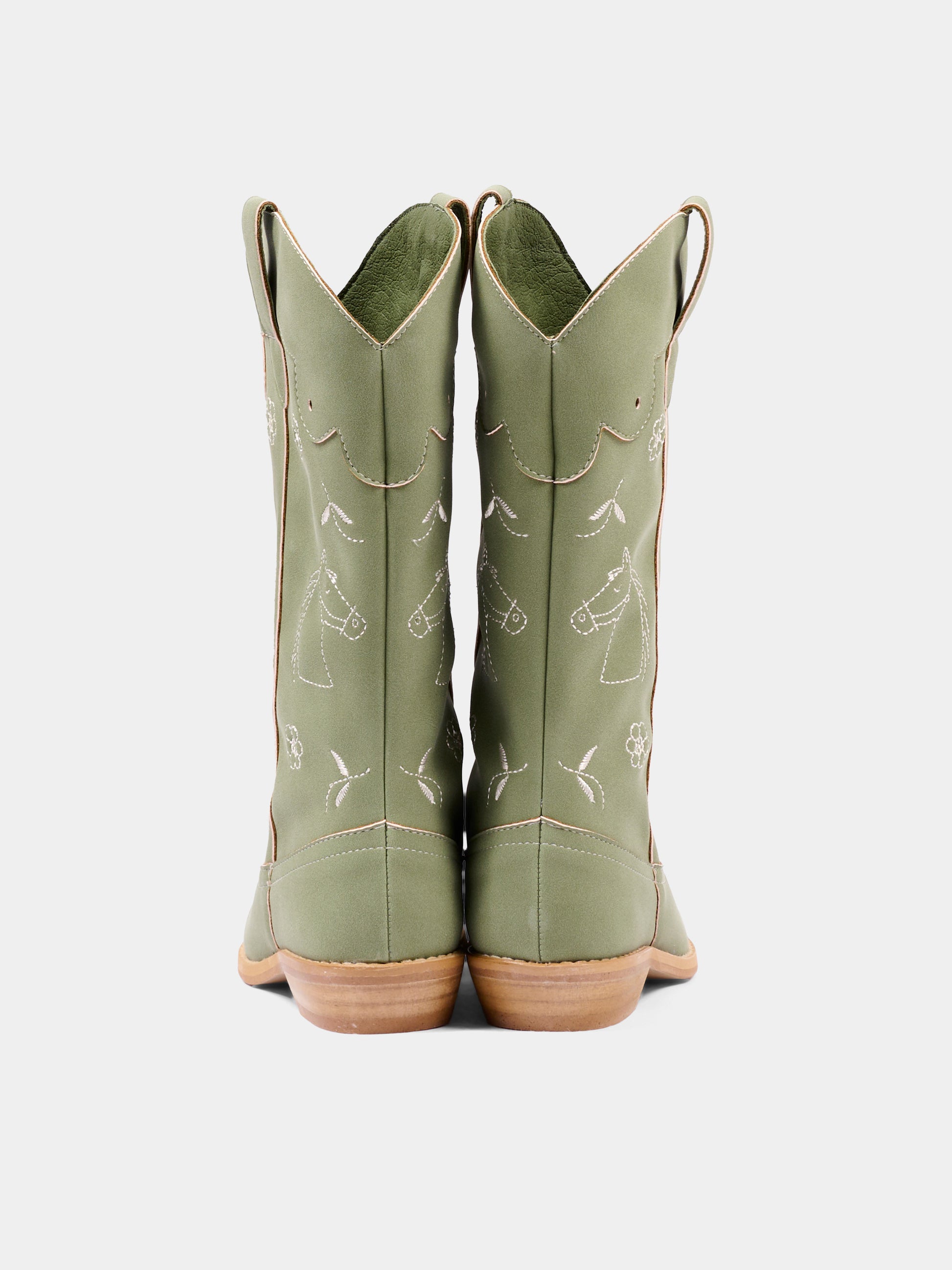 Stivali verde per bambina con ricami,Stella Mccartney Kids,TZ0C16 Z3983 70G