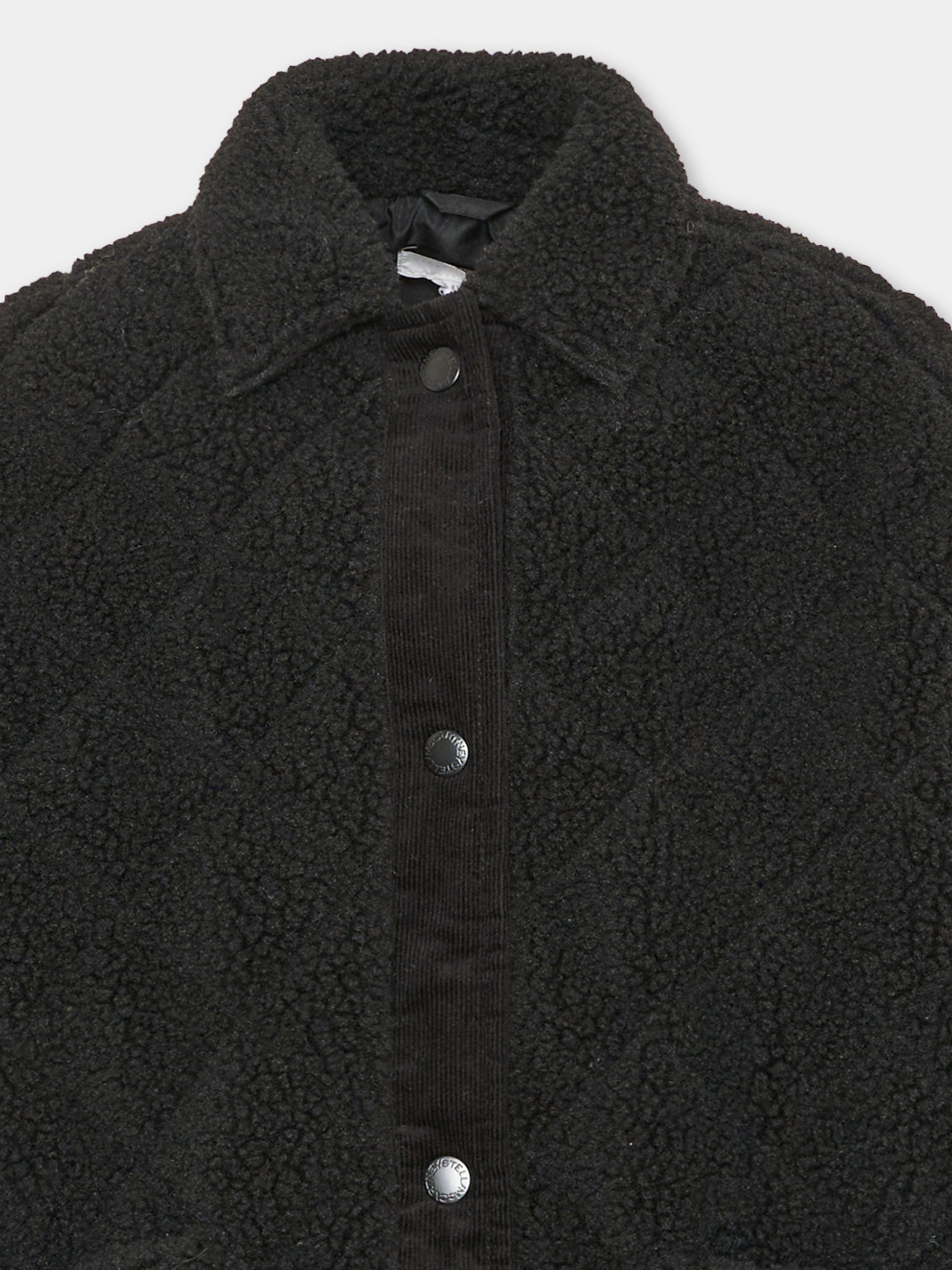 Ecopelliccia nera per bambino,Stella Mccartney Kids,TZ2B37 Z4079 930