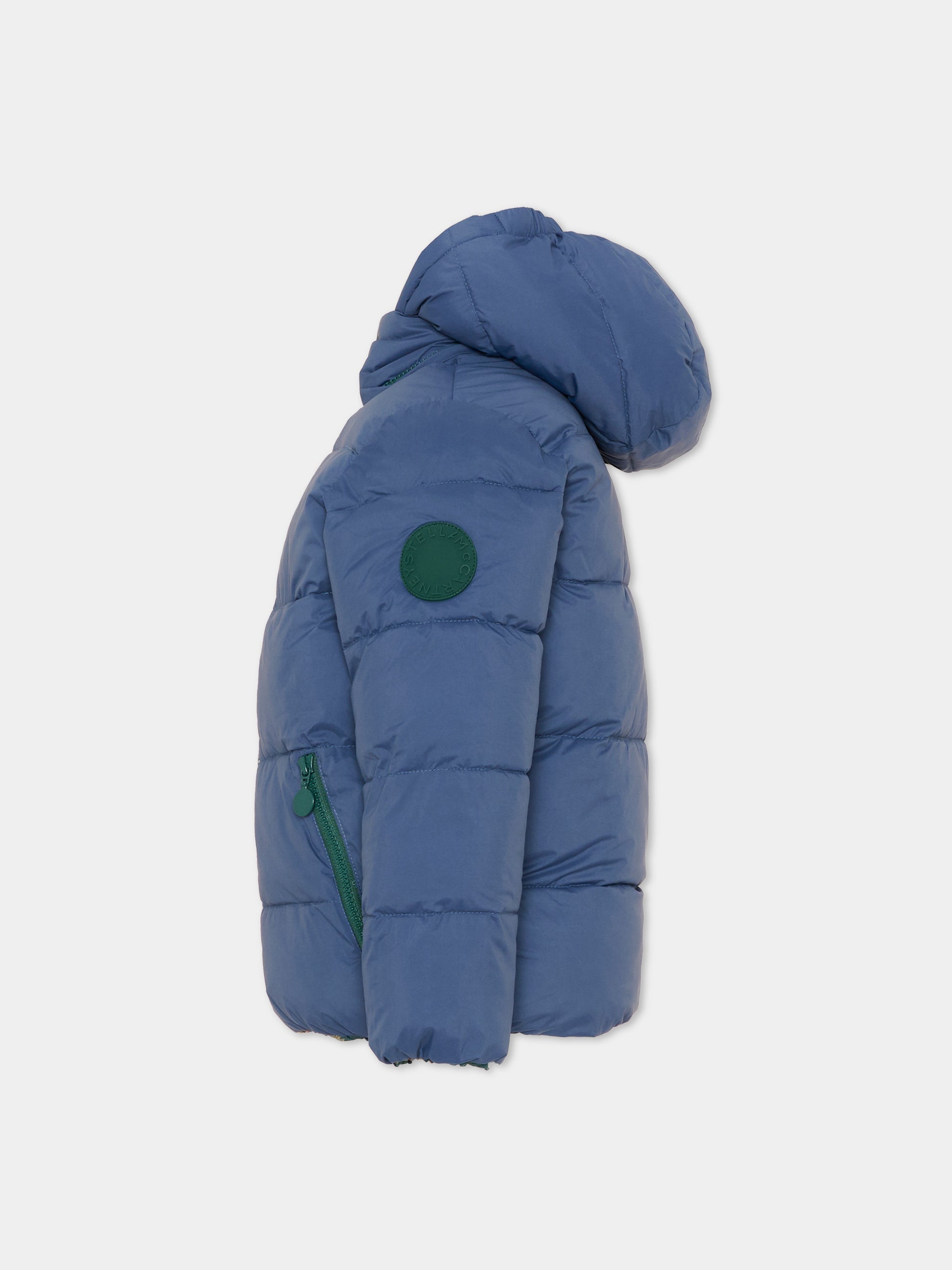 Piumino blu per bambino reversibile,Stella Mccartney Kids,TZ2H57 Z3956 737MC