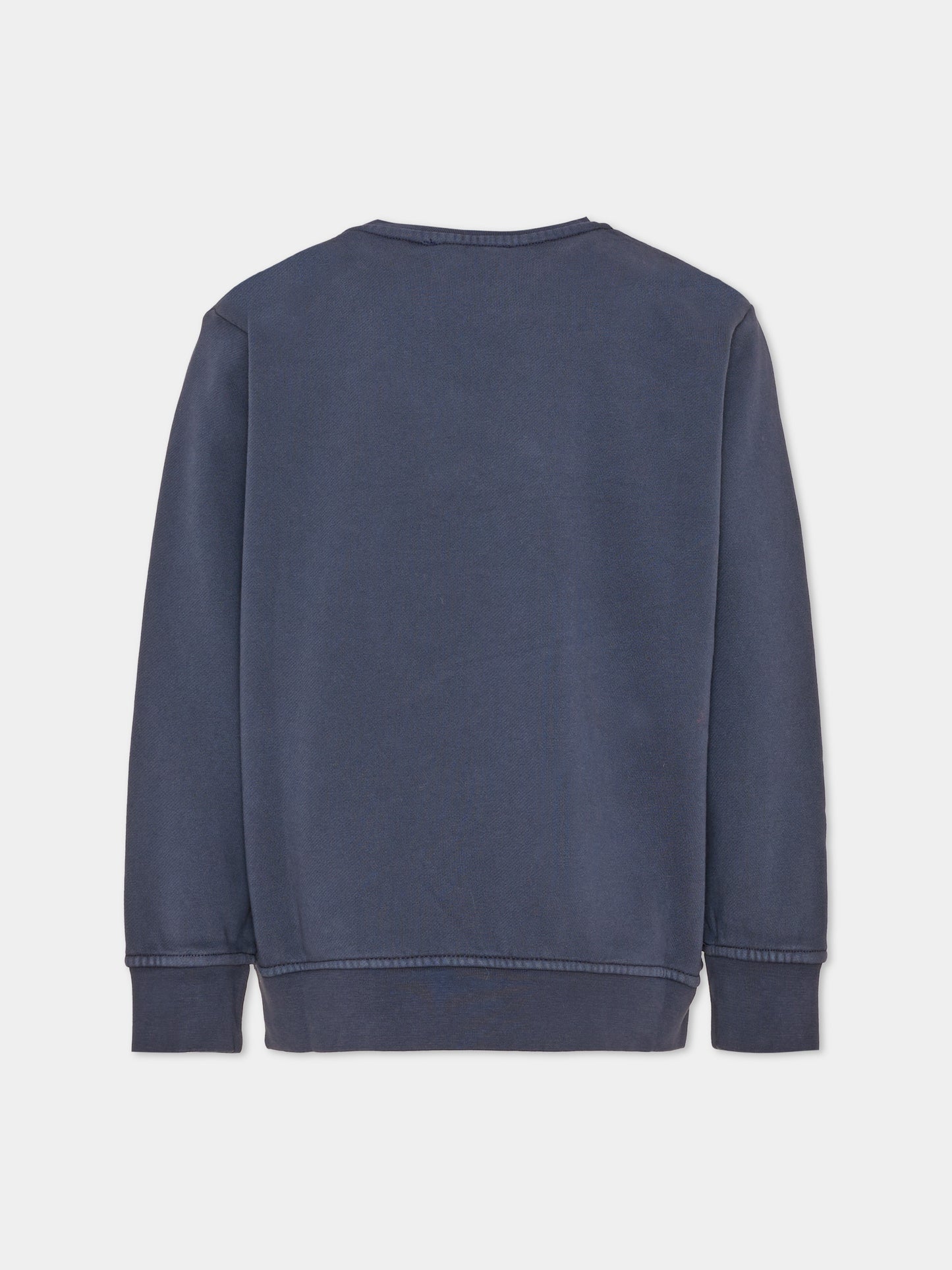 Felpa girocollo blu per bambina con logo,Stella Mccartney Kids,TZ4B10 Z3826 61L