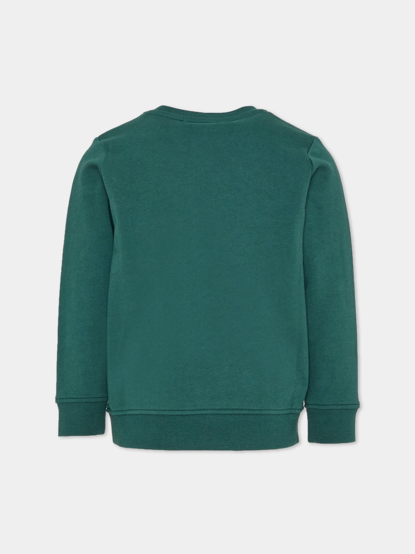 Felpa verde per bambino con stampa,Stella Mccartney Kids,TZ4P90 Z3059 737