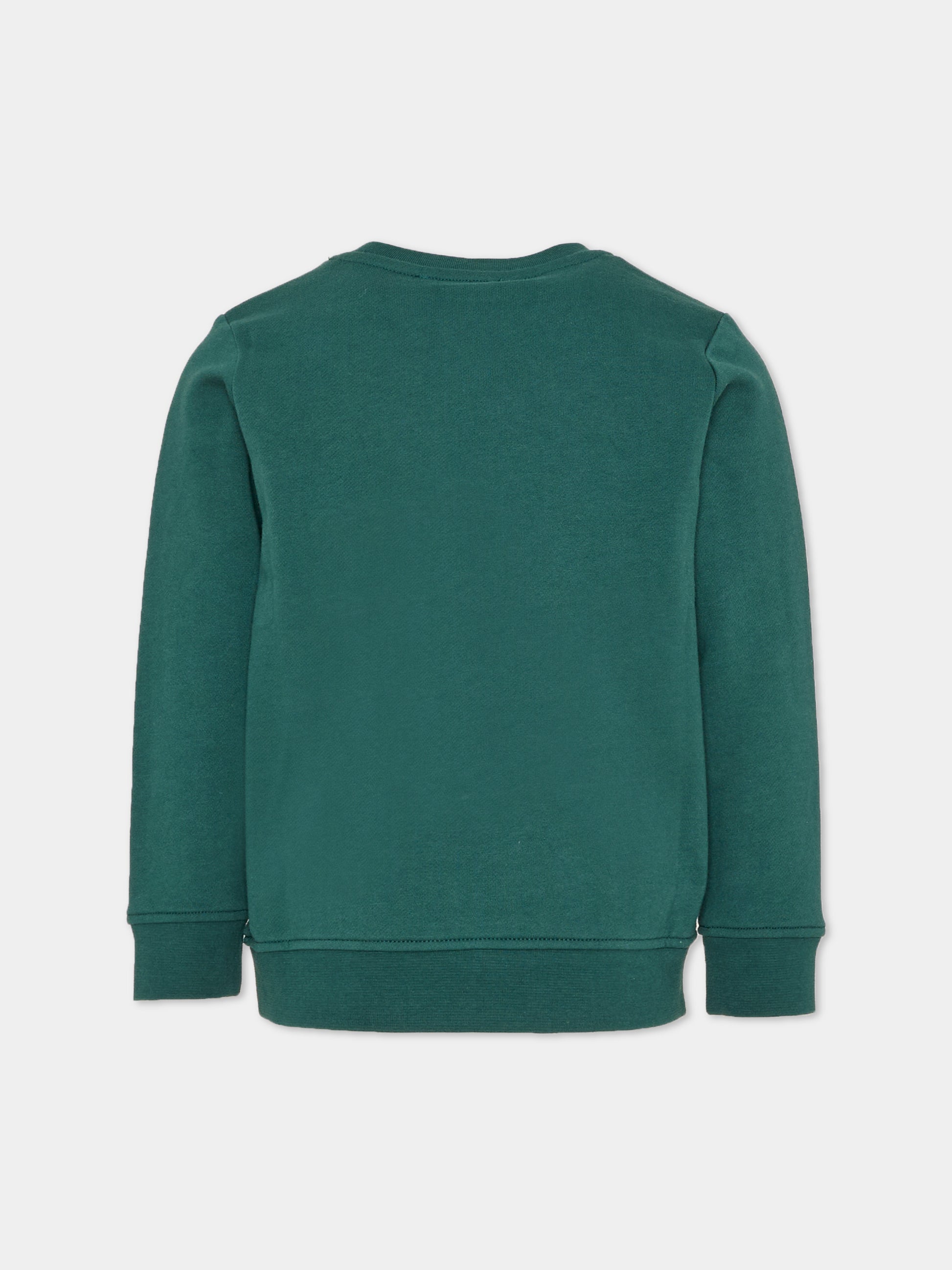 Felpa verde per bambino con stampa,Stella Mccartney Kids,TZ4P90 Z3059 737